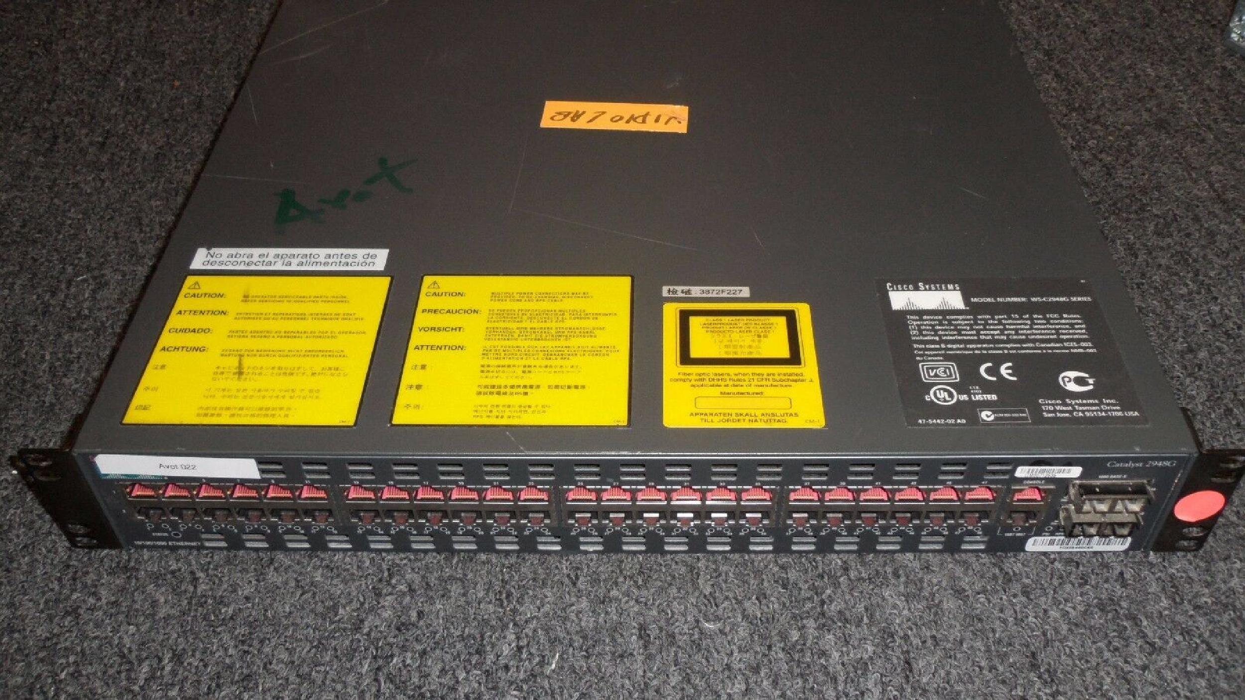 CISCO SYSTEMS C2948G CISCO 2948 SERVER RACK ROUTER