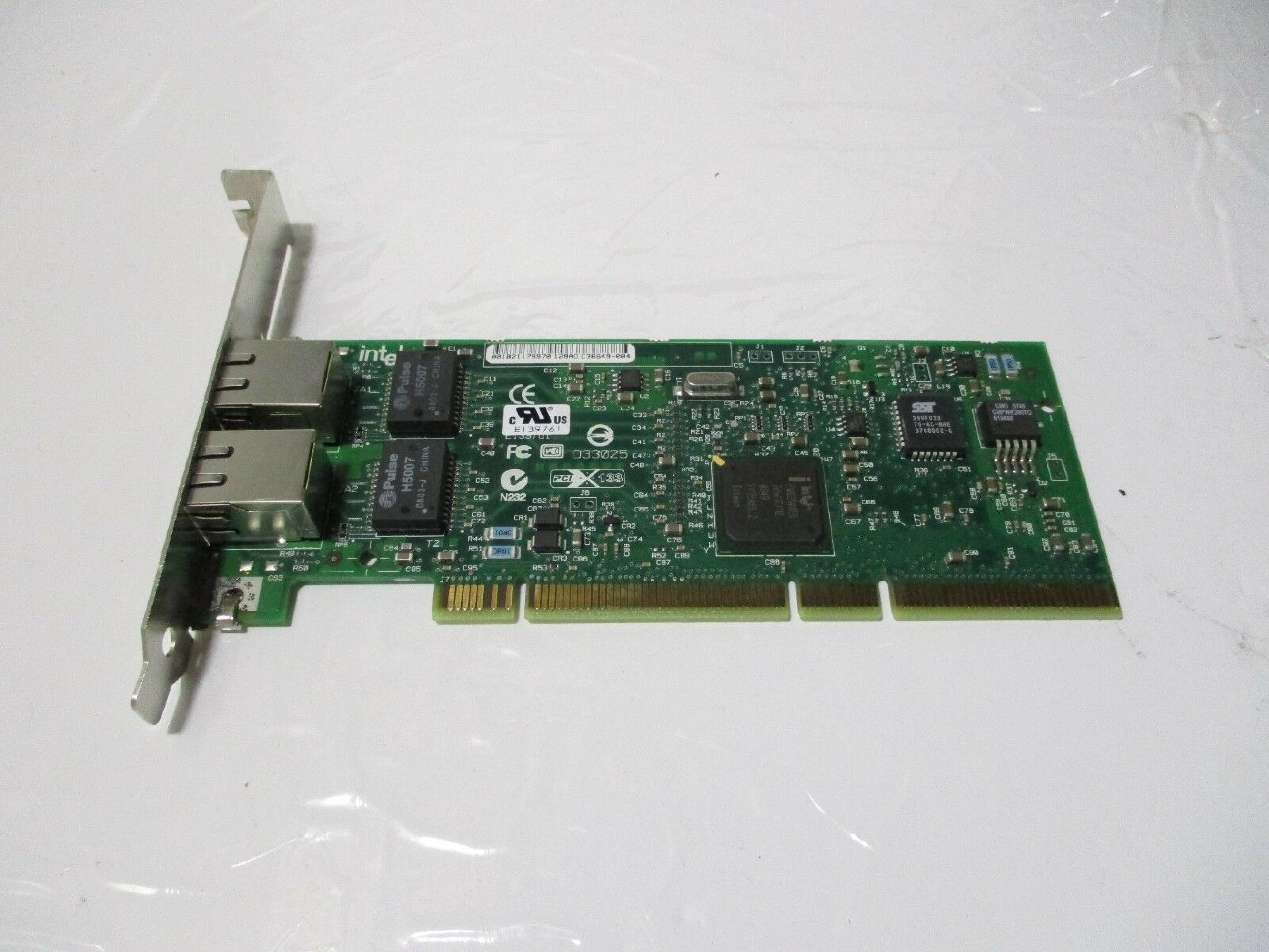 INTEL C29870-001 LOW PROFILE DUAL PORT GIGABIT PCIX NETWORK CARD 64BIT PCI 10 100 1000 ETHERNET NIC MT PCI-X 10/100/1000 SERVER ADAPTER