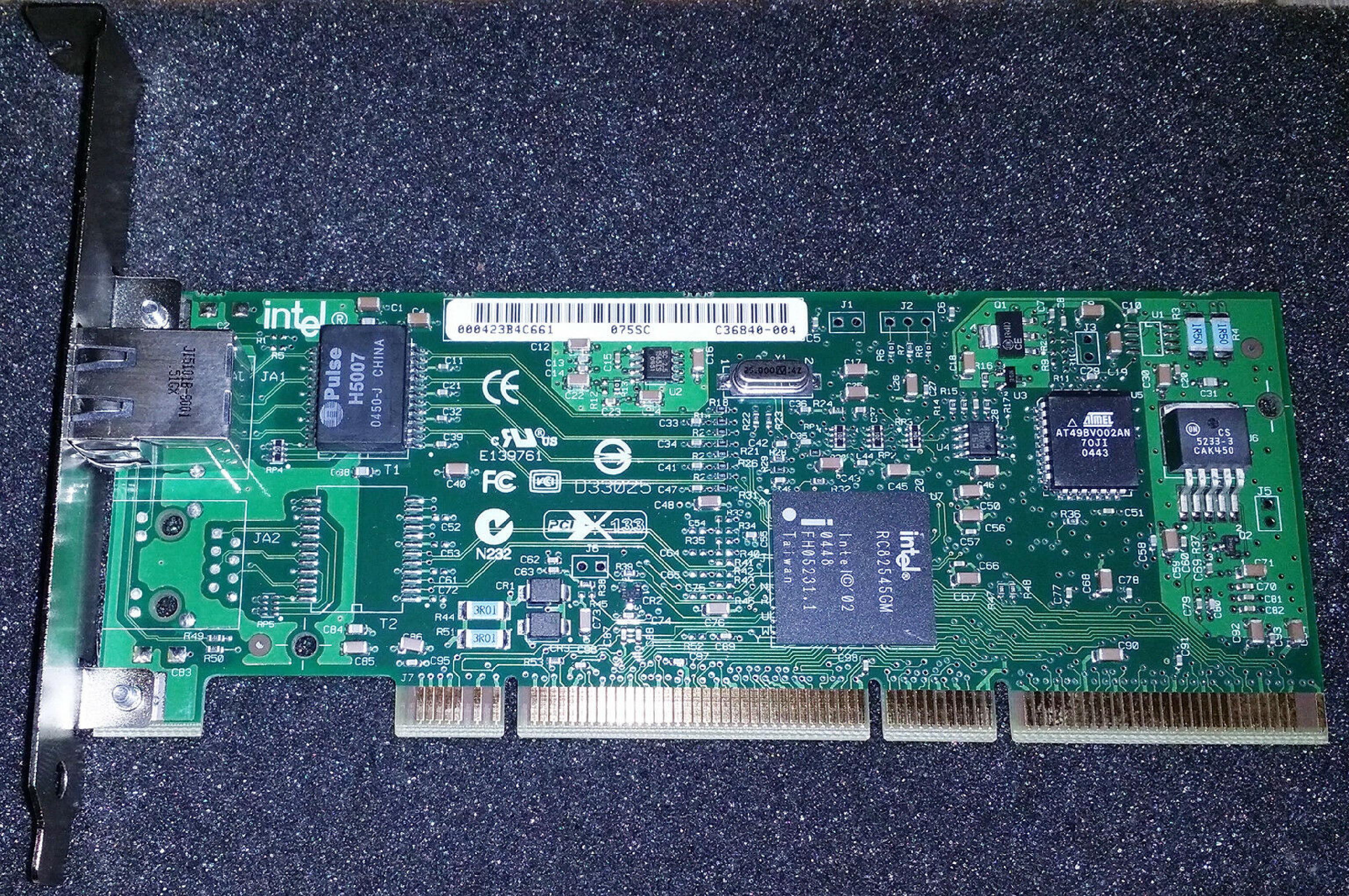 INTEL C29879-001 LOW PROFILE  DUAL PORT GIGABIT PCIX NETWORK CARD 64BIT PCI 10 100 1000 ETHERNET NIC