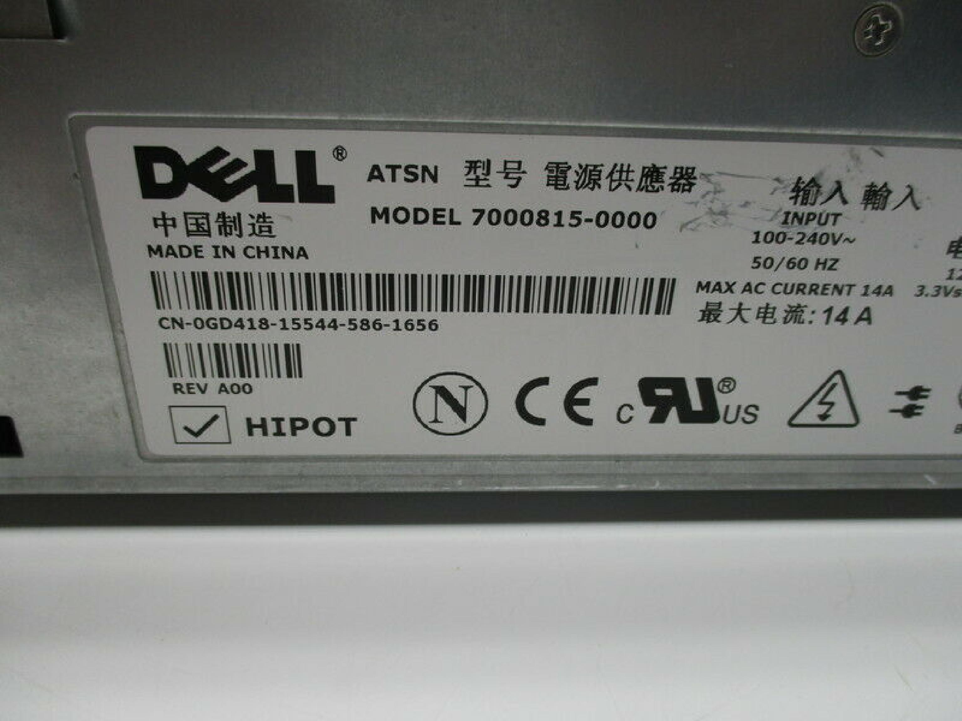 DELL 7000815-0000 930W POWER SUPPLY FOR POWEREDGE 2800