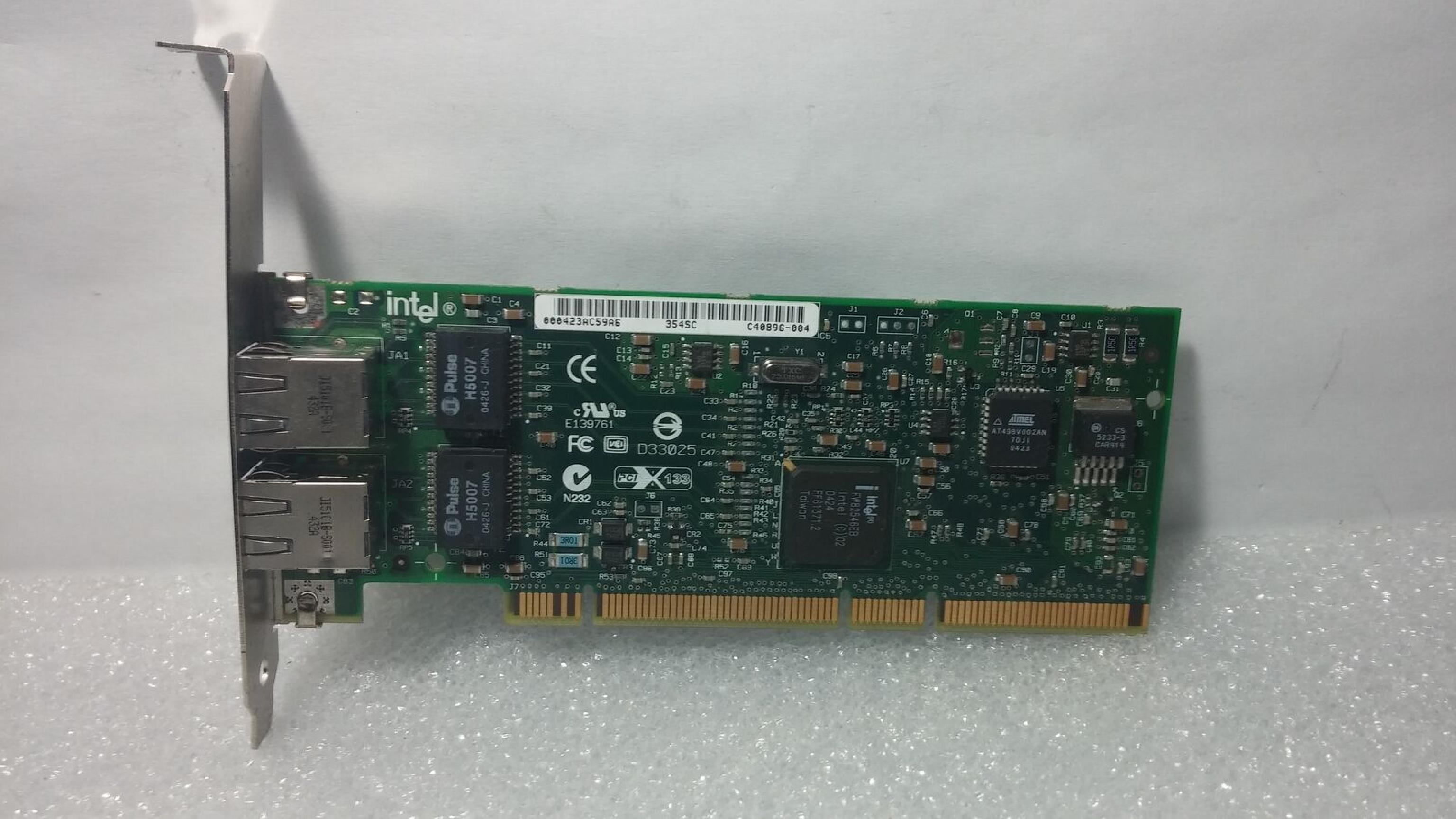 INTEL / DELL C40896-004 DUAL PORT GIGABIT PCIX NETWORK CARD