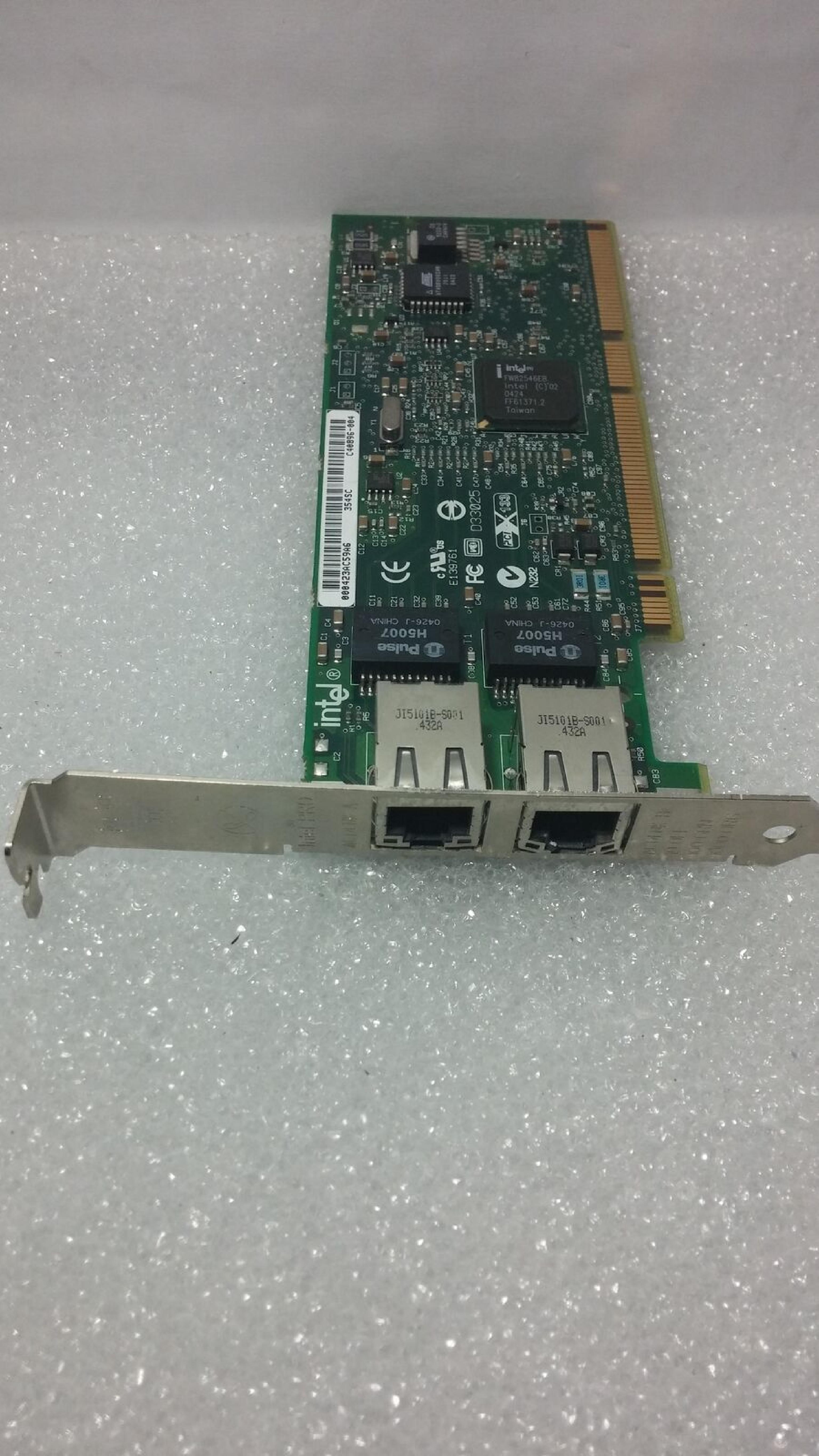 INTEL / DELL C40896-004 DUAL PORT GIGABIT PCIX NETWORK CARD