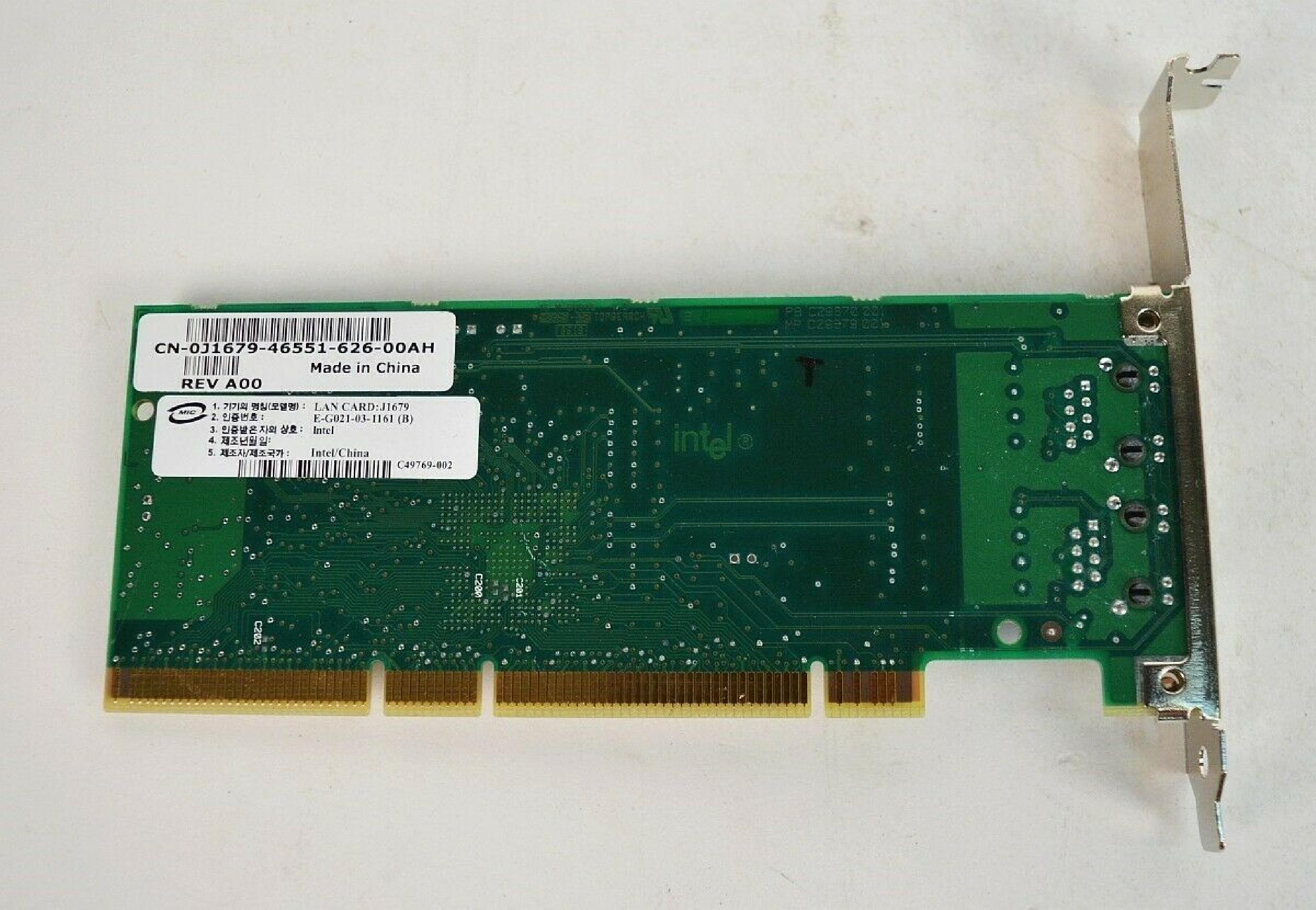 INTEL / DELL C40896-004 DUAL PORT GIGABIT PCIX NETWORK CARD