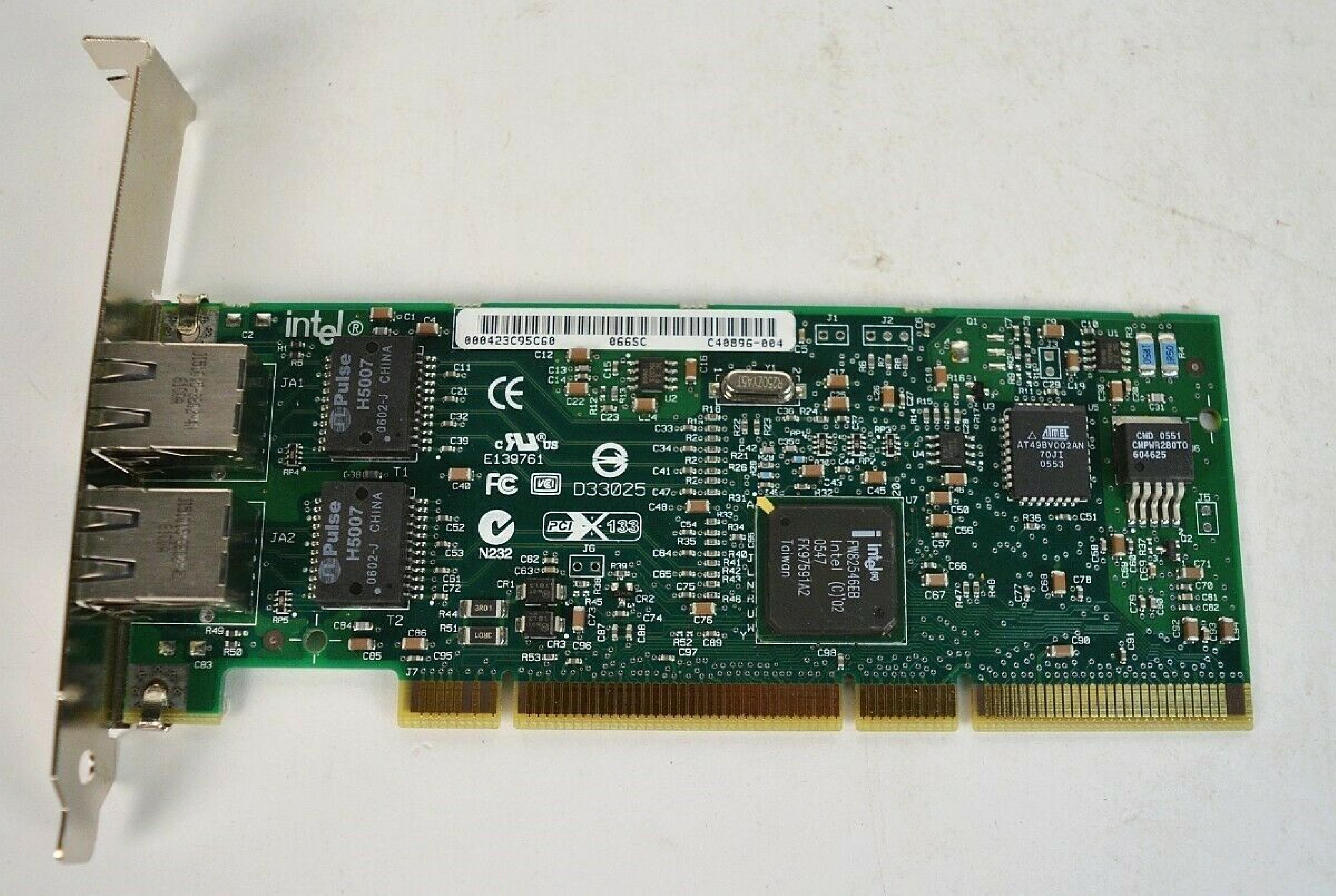 INTEL / DELL C40896-004 DUAL PORT GIGABIT PCIX NETWORK CARD