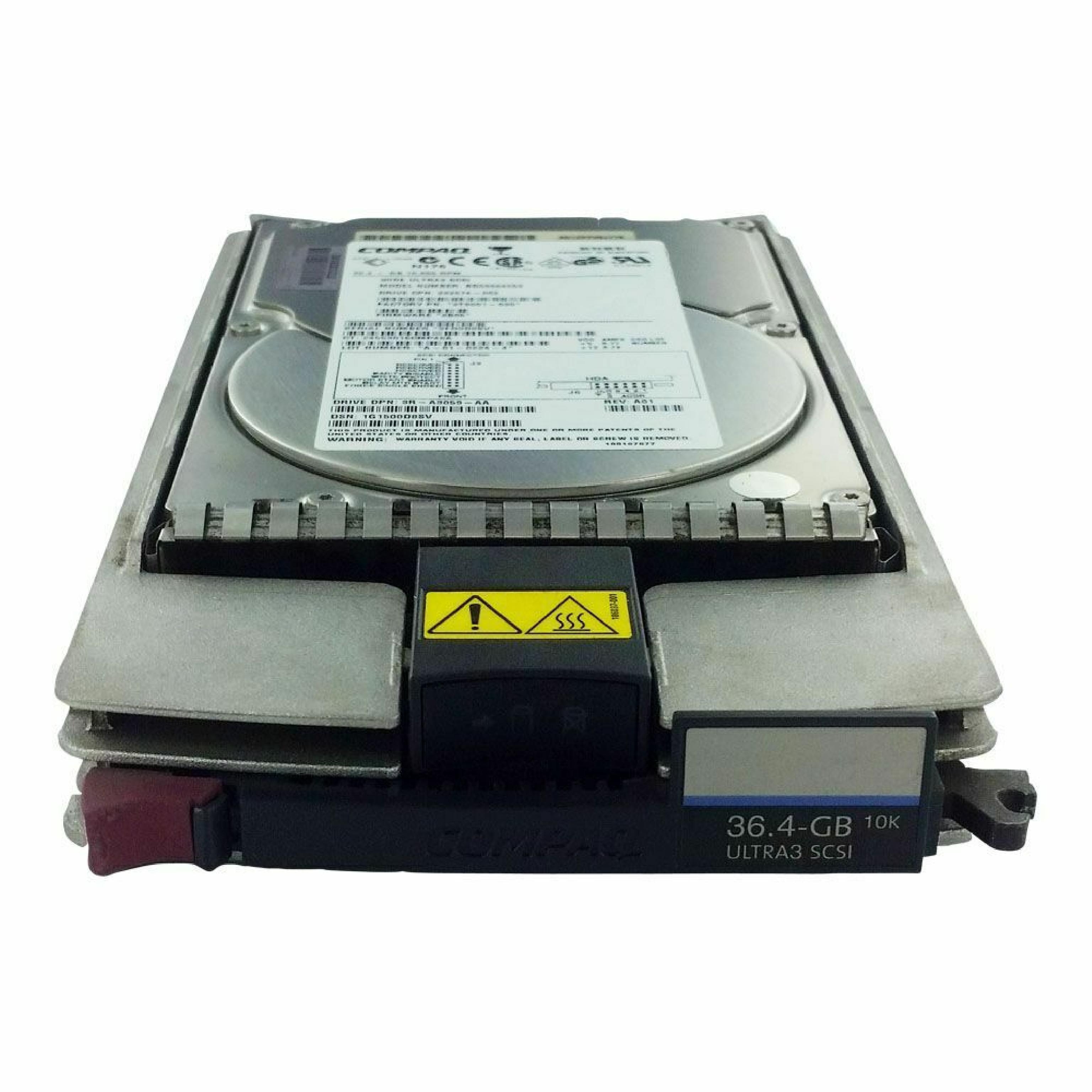 COMPAQ / HEWLETT PACKARD / HP 3R-A3059-AA 36.4 GB SCSI HARD DRIVE 10K RPM FIRMWARE:3B08 REV:A01 36.4GB 3.5INCH SCA LVD/SE HOT-SWAP 320 MBPS 80-PIN