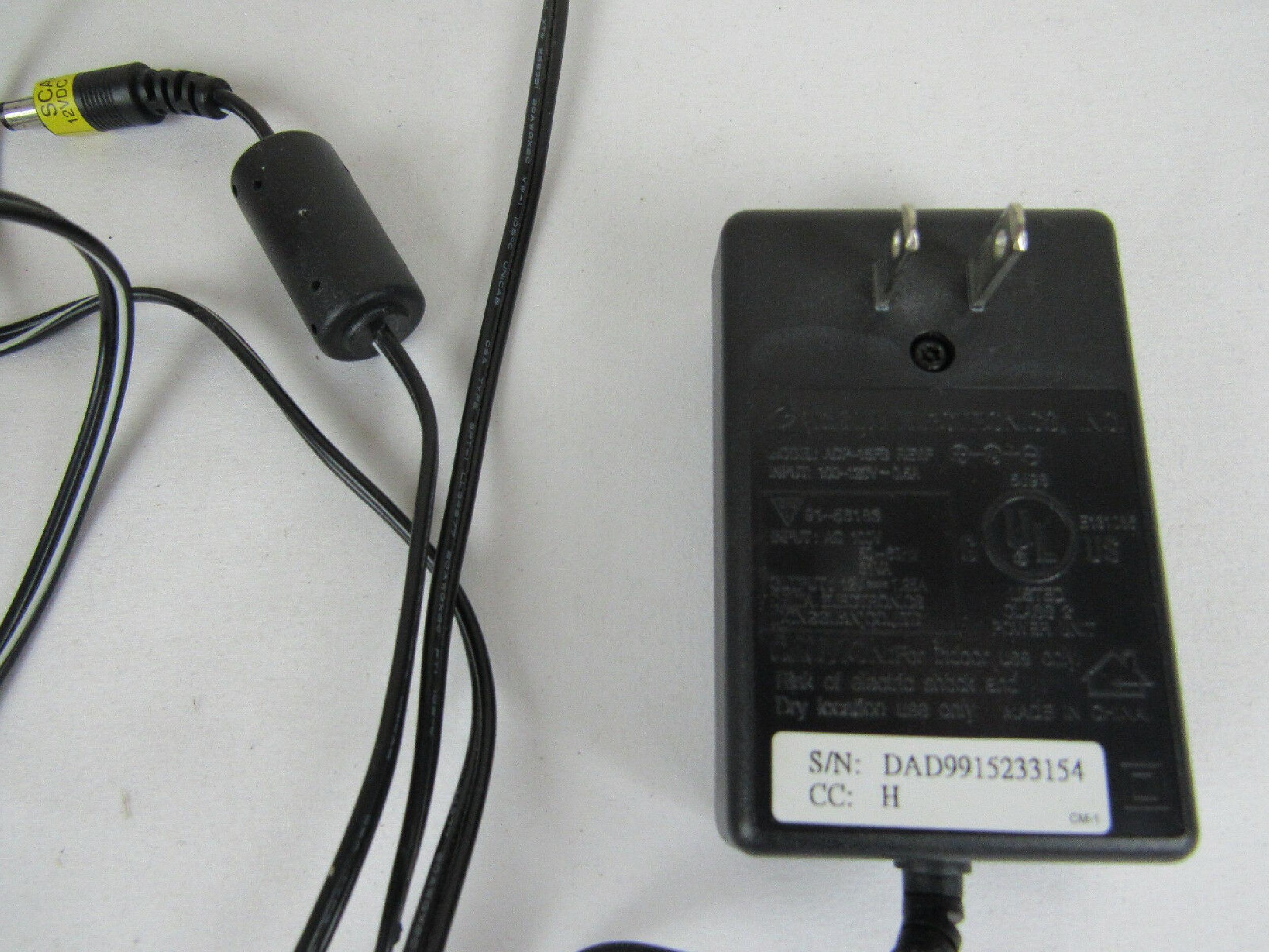 DELTA ELECTRONICS INC ADP-15FB 12V DC 1.25 A AC ADAPTER WITH BARREL CONNECTOR WALL STYLE FOR 825-4998-B