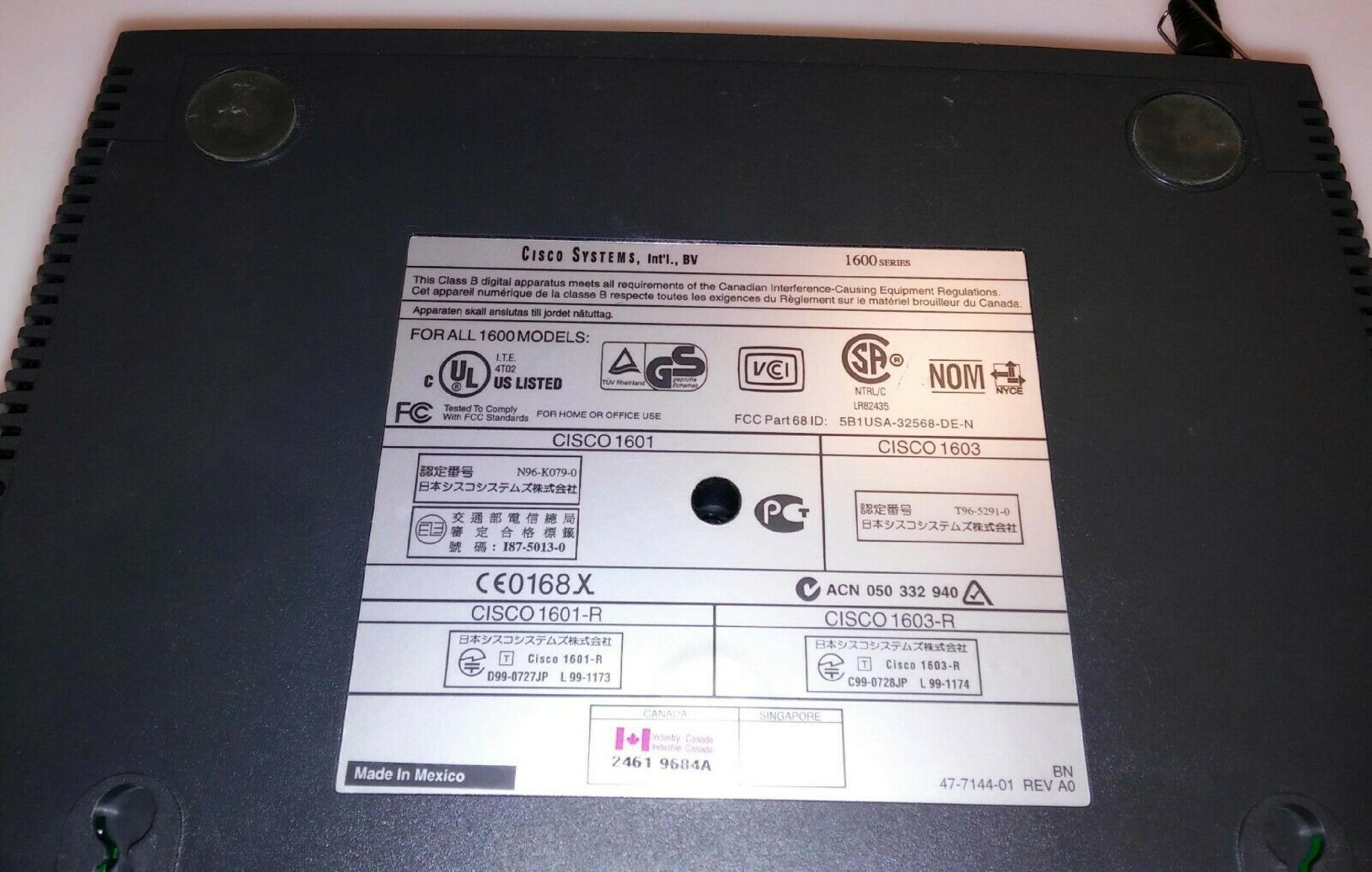 CISCO SYSTEMS 1604 ETHERNET/ISDN-BRI MOD (NO P/S MOD)