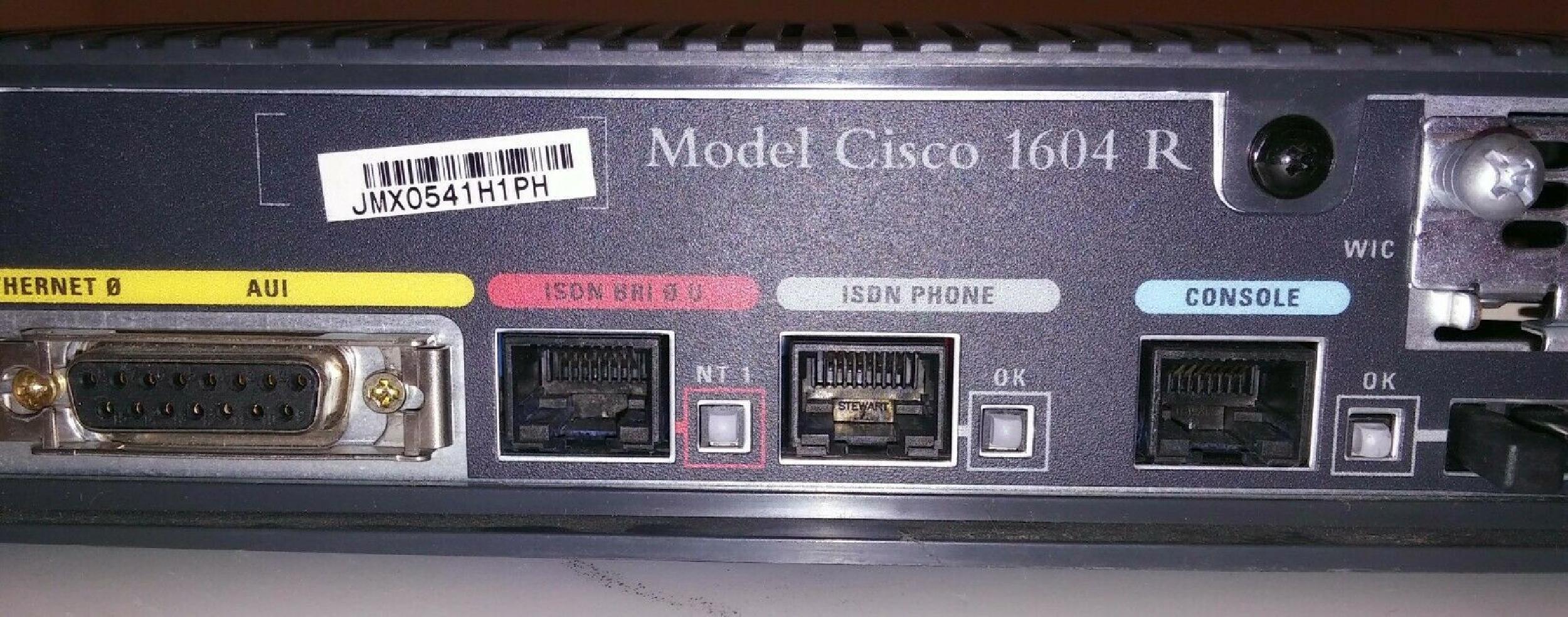CISCO SYSTEMS CISCO 1604 ETHERNET/ISDN-BRI MOD (NO P/S MOD)