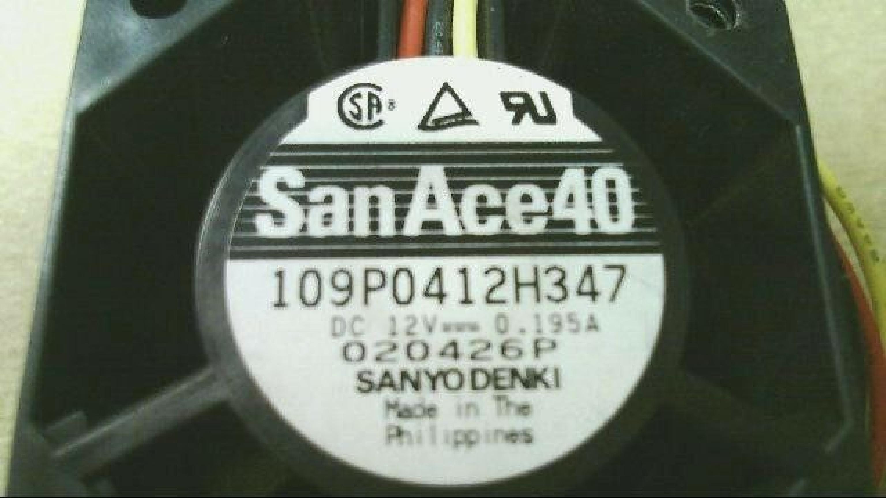 SANYO DENKI 109P0412H347 12V DC 0.195A FAN FOR SUN STOREDGE S1 SERVER