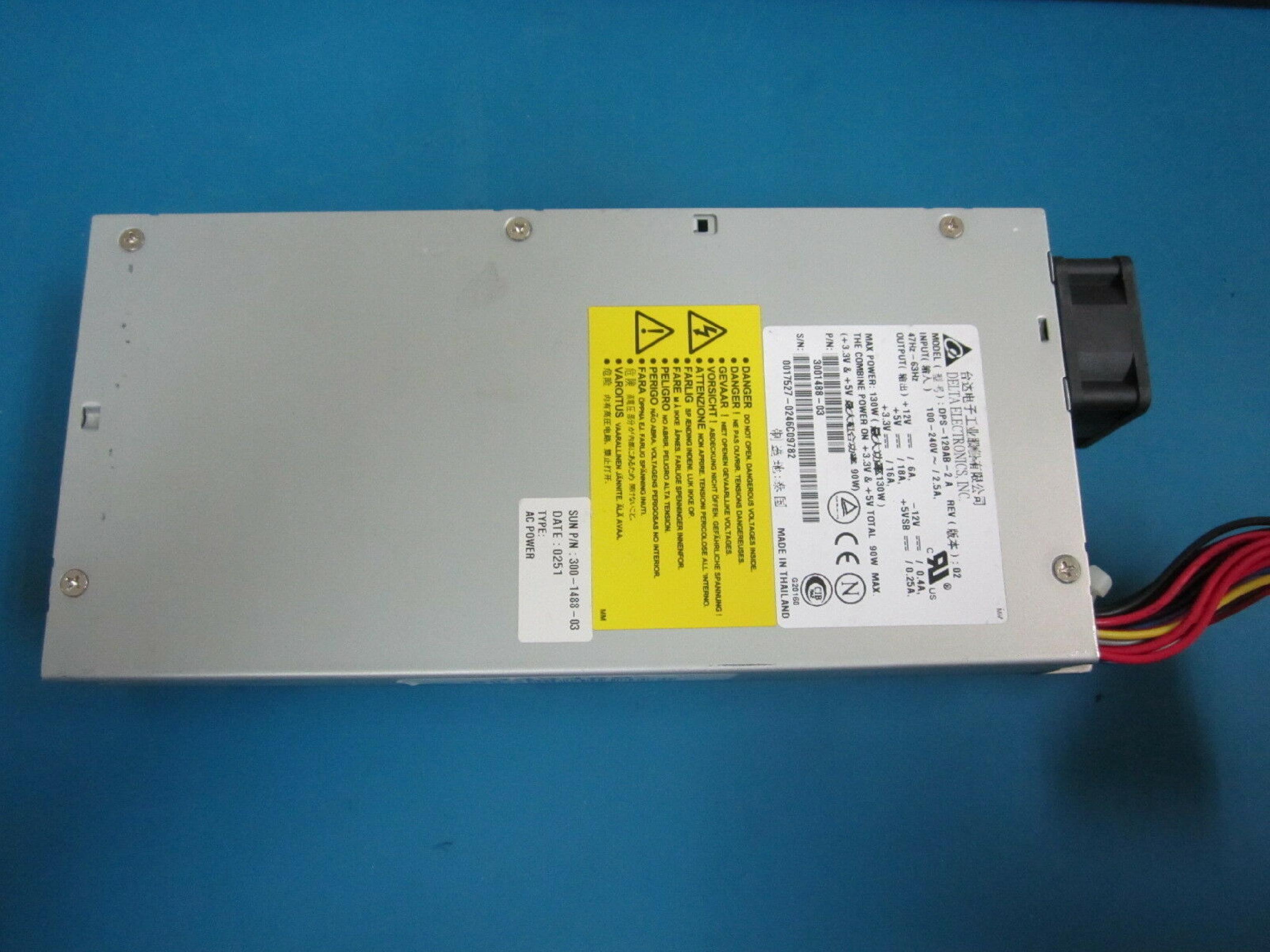 DELTA ELECTRONICS INC 3001488-03 130W POWER SUPPLY FOR SUN STOREDGE S1 SERVER