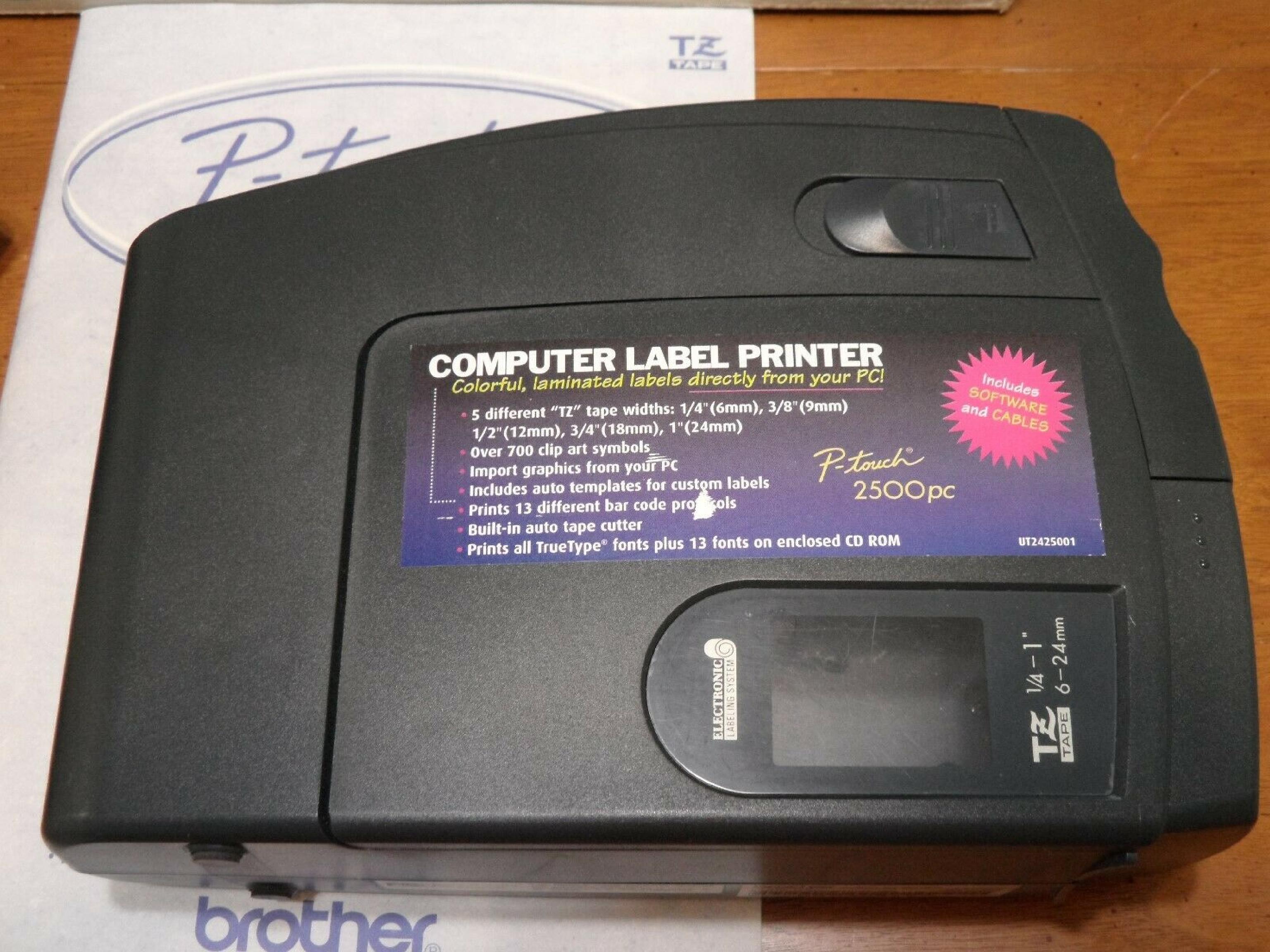 BROTHER PT-2500PC COMPUTER LABEL PRINTER