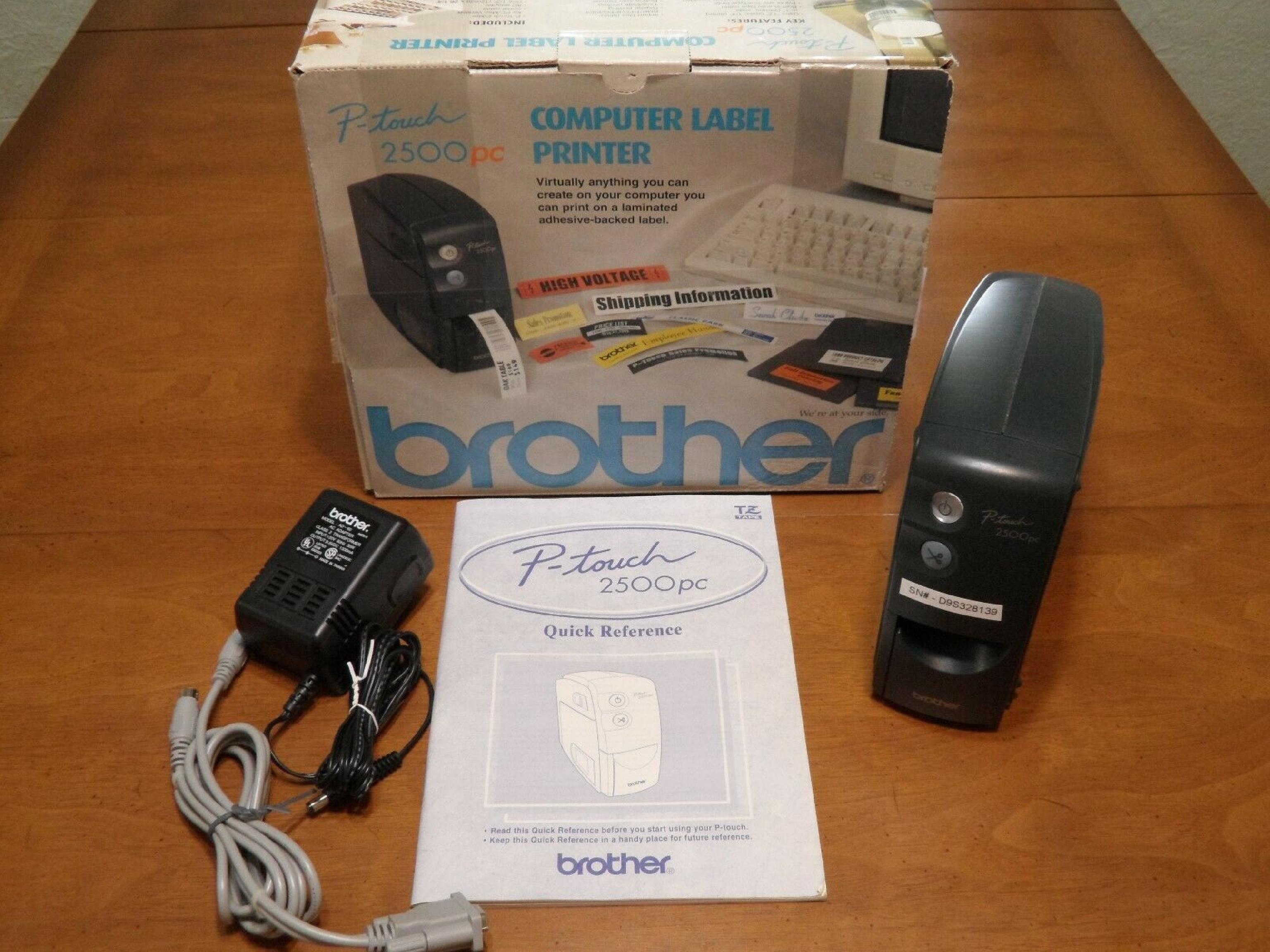 BROTHER PT-2500PC COMPUTER LABEL PRINTER