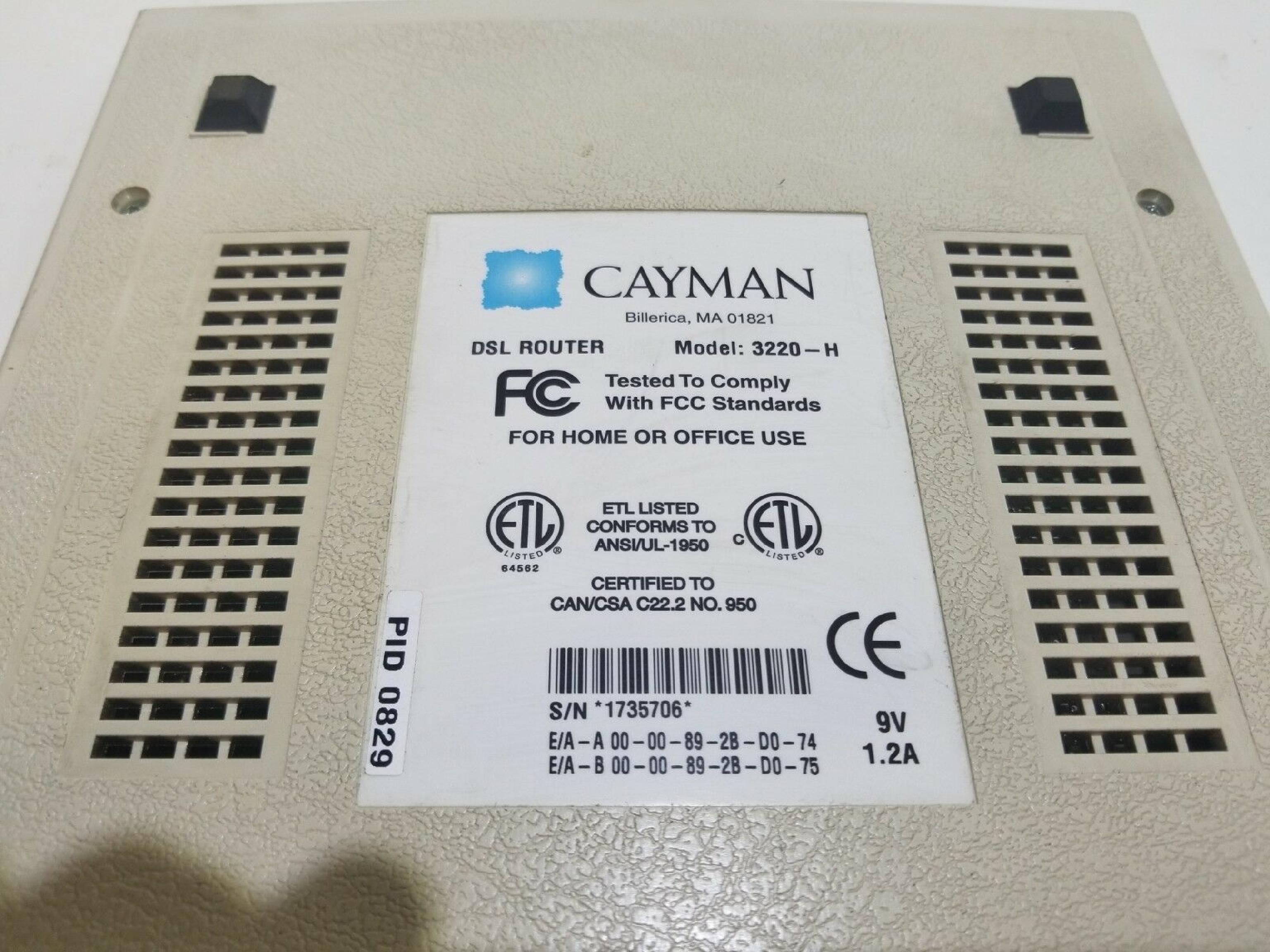 CAYMAN 3220-H DSL ROUTER