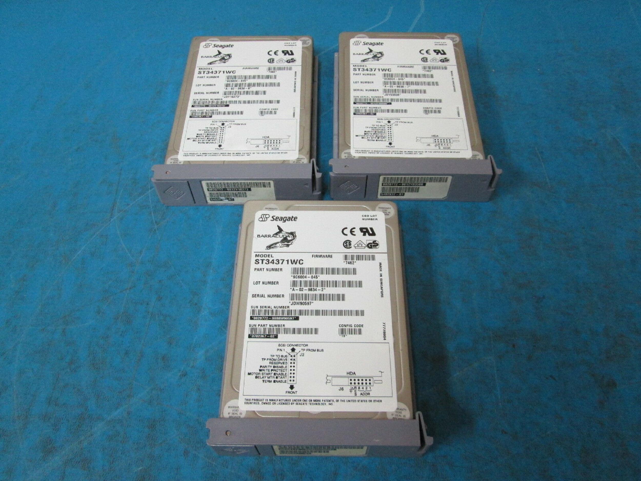 SUN MICROSYSTEMS 3702367-02 4.3GB SCA 80 PIN HOT SWAP 3.5INCH DRIVE