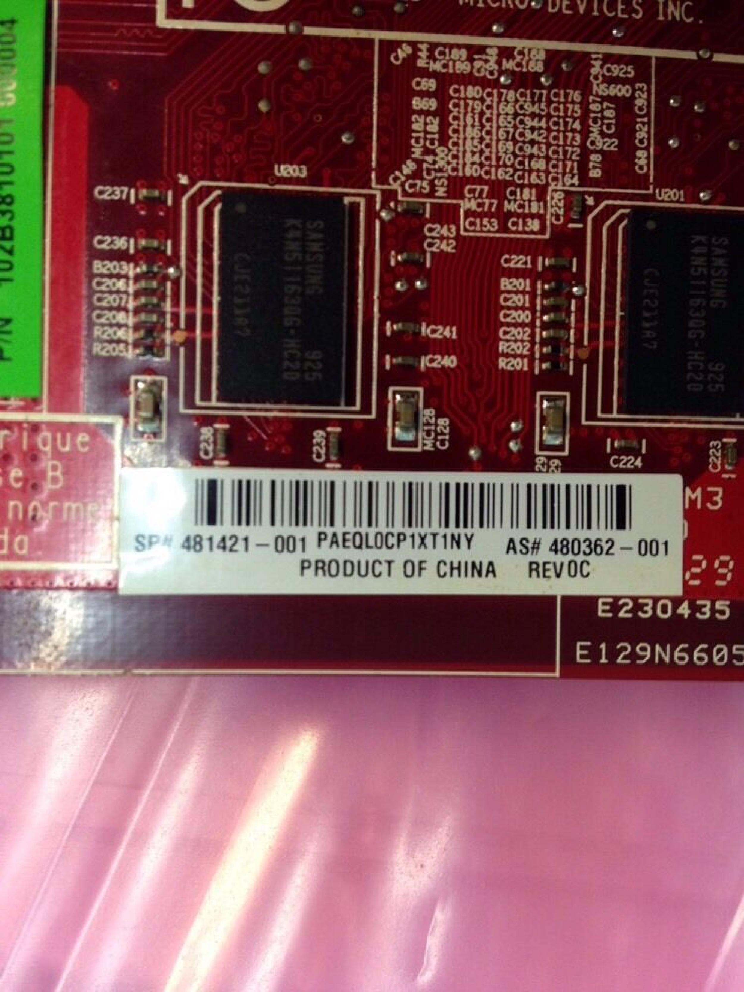 ATI 481421-001 HD 3650 RV635 512MB PCI-E VIDEO CARD WITH DUAL DVI OUTPUTS