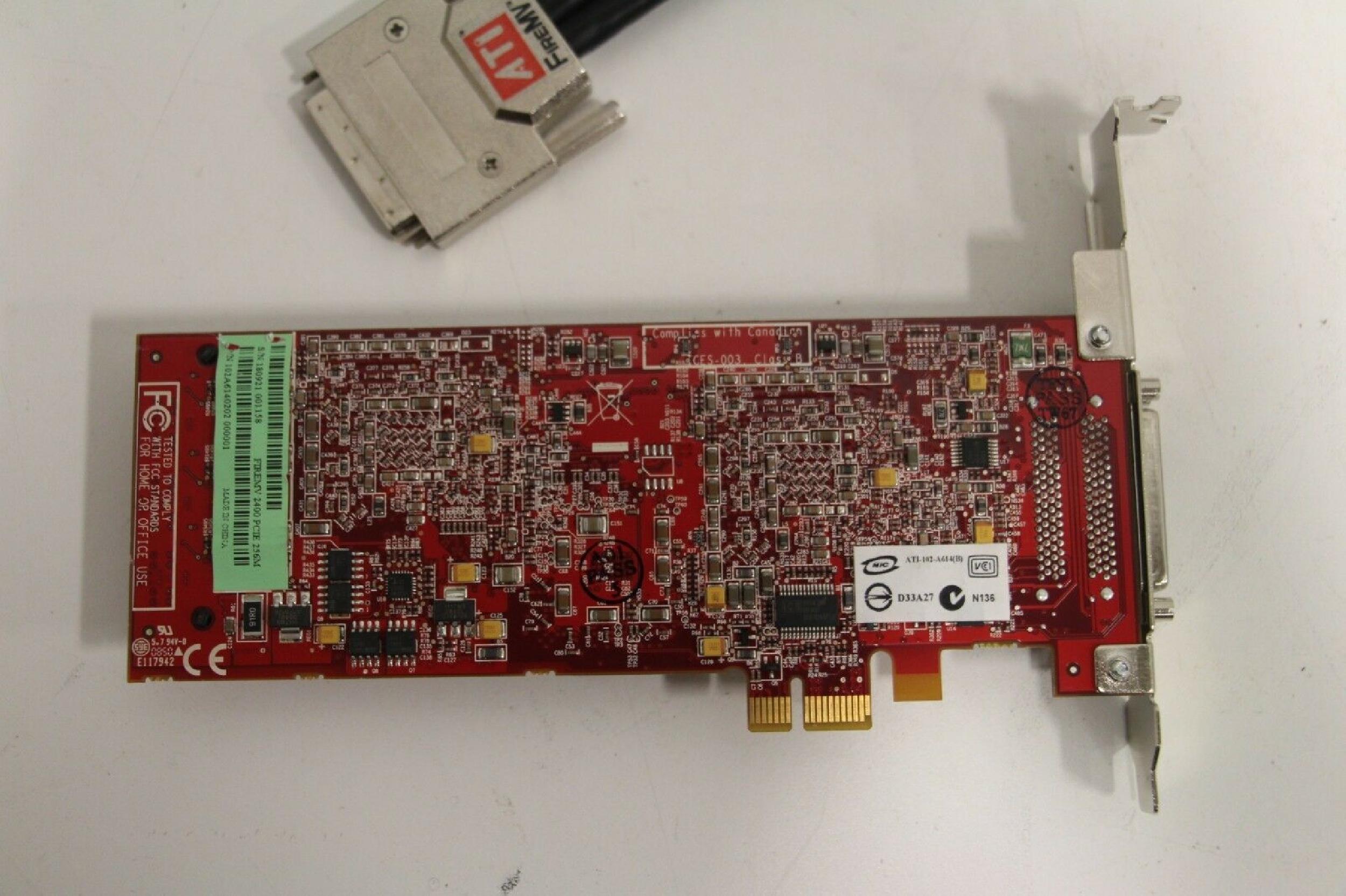 ATI 102A6140202 FIREMV 2400 256MB PCI-E VIDEO CARD WITH OUT VHDCI CABLE