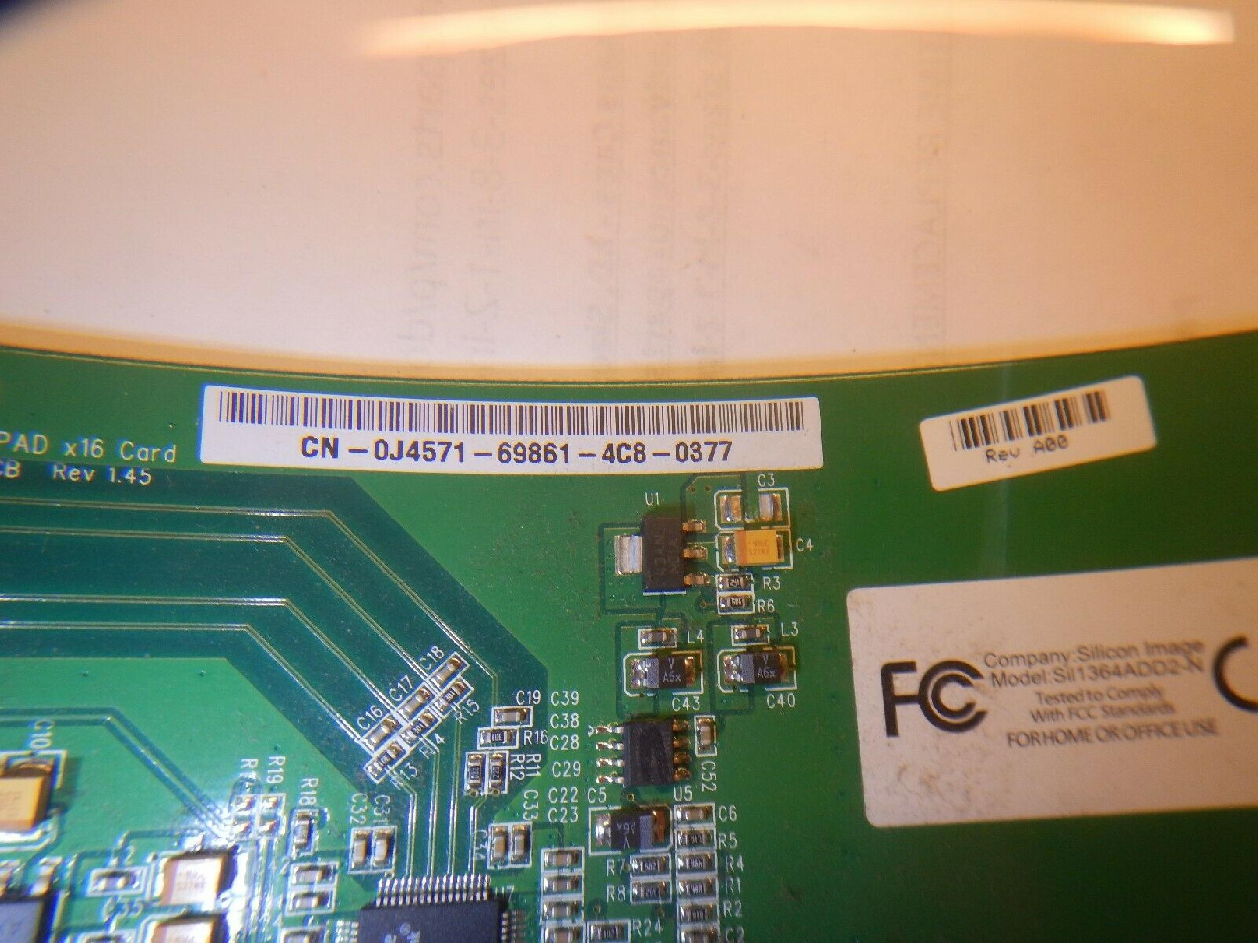 DELL CN-0J4571 ONBOARD VIDEO CONVERTER VGA TO DVI PCI CARD