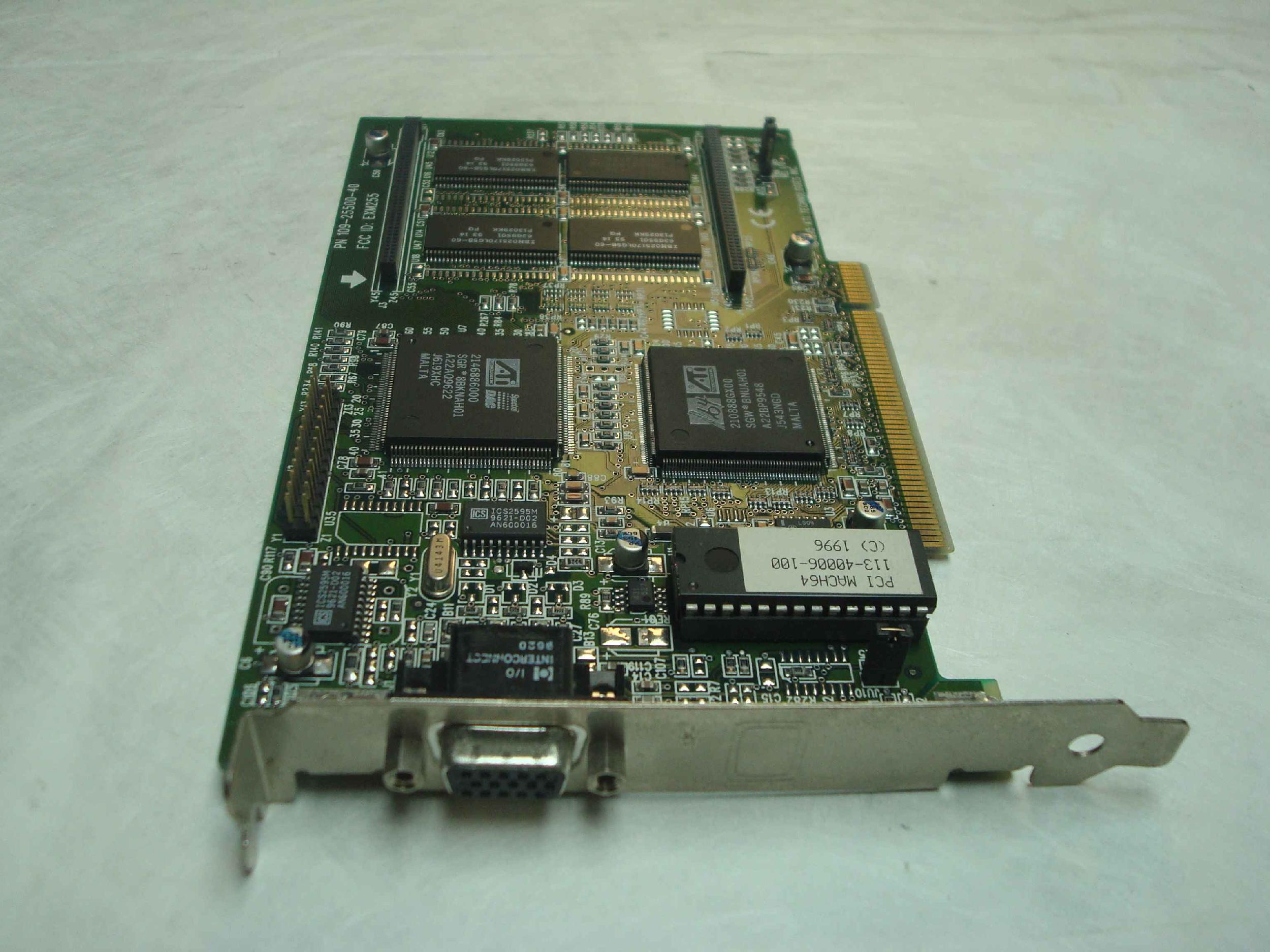 ATI 109-25500-40 PCI MACH64 210888GX00 SWG*BNUAH01 A22DK9644 VIDEO CARD