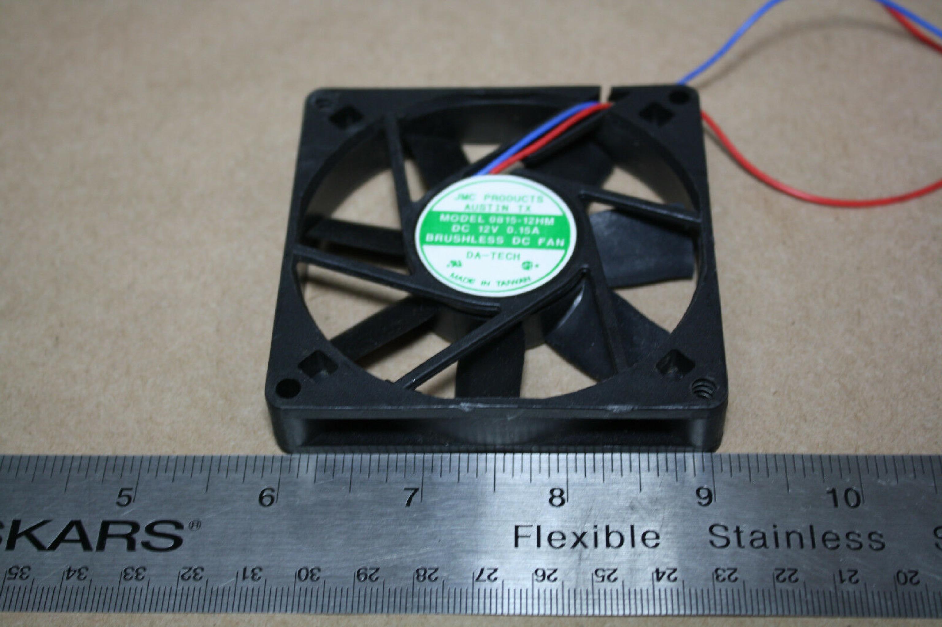 JMC DATECH 0815-12HM 12V DC .15A BRUSHLESS FAN