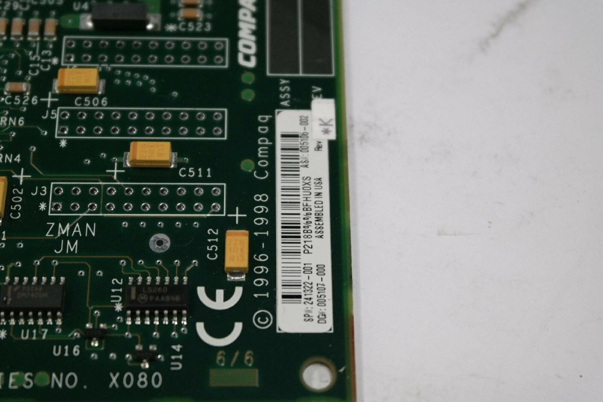 COMPAQ / HEWLETT PACKARD / HP 005108-001 PCI FIBER CHANNEL ADAPTER WITH GBIC