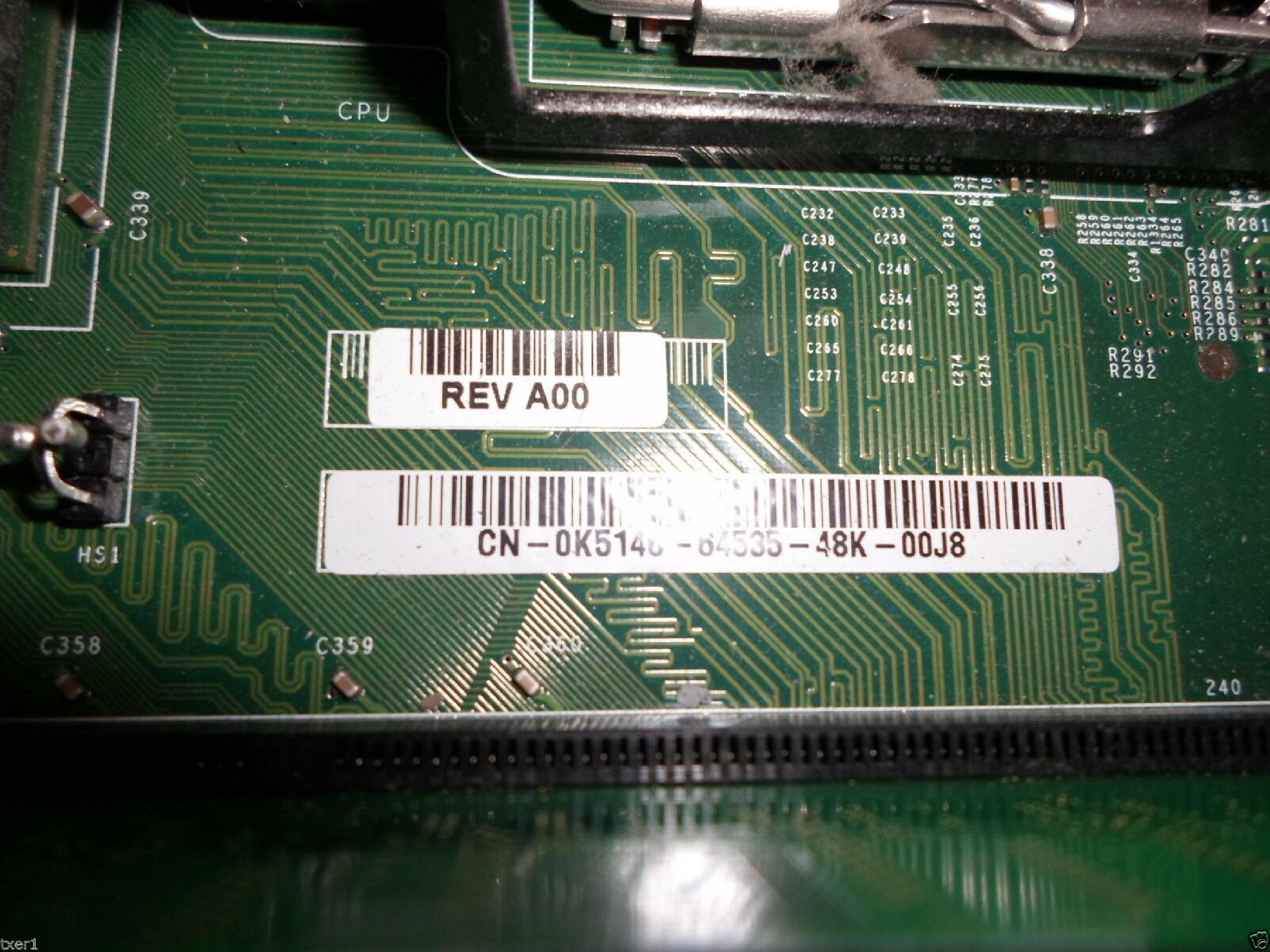 DELL 0K5146 OPTIPLEX GX280 P4 SYSTEM BOARD NIC/SND W/O CPU