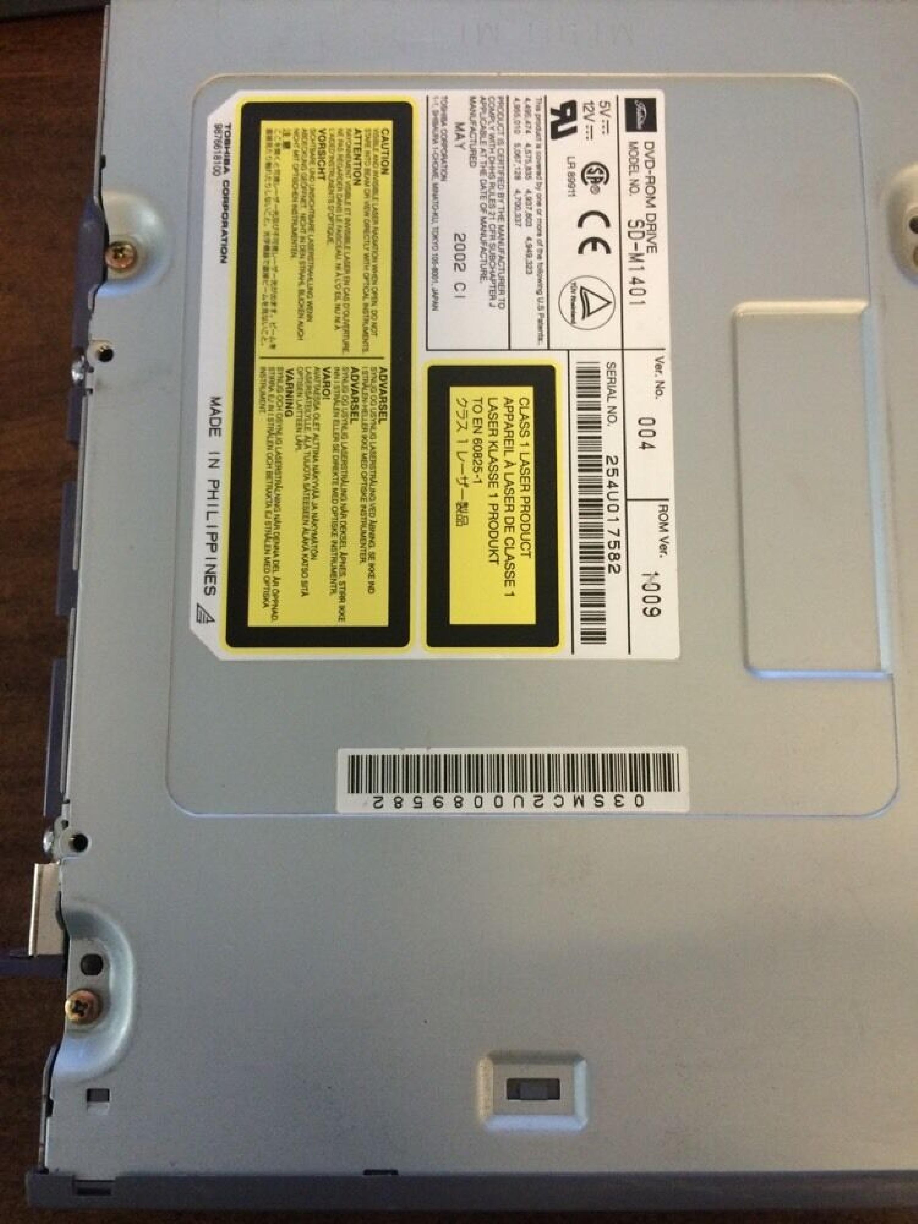 TOSHIBA SD-M1401 E450 10X DVD-ROM DRIVE