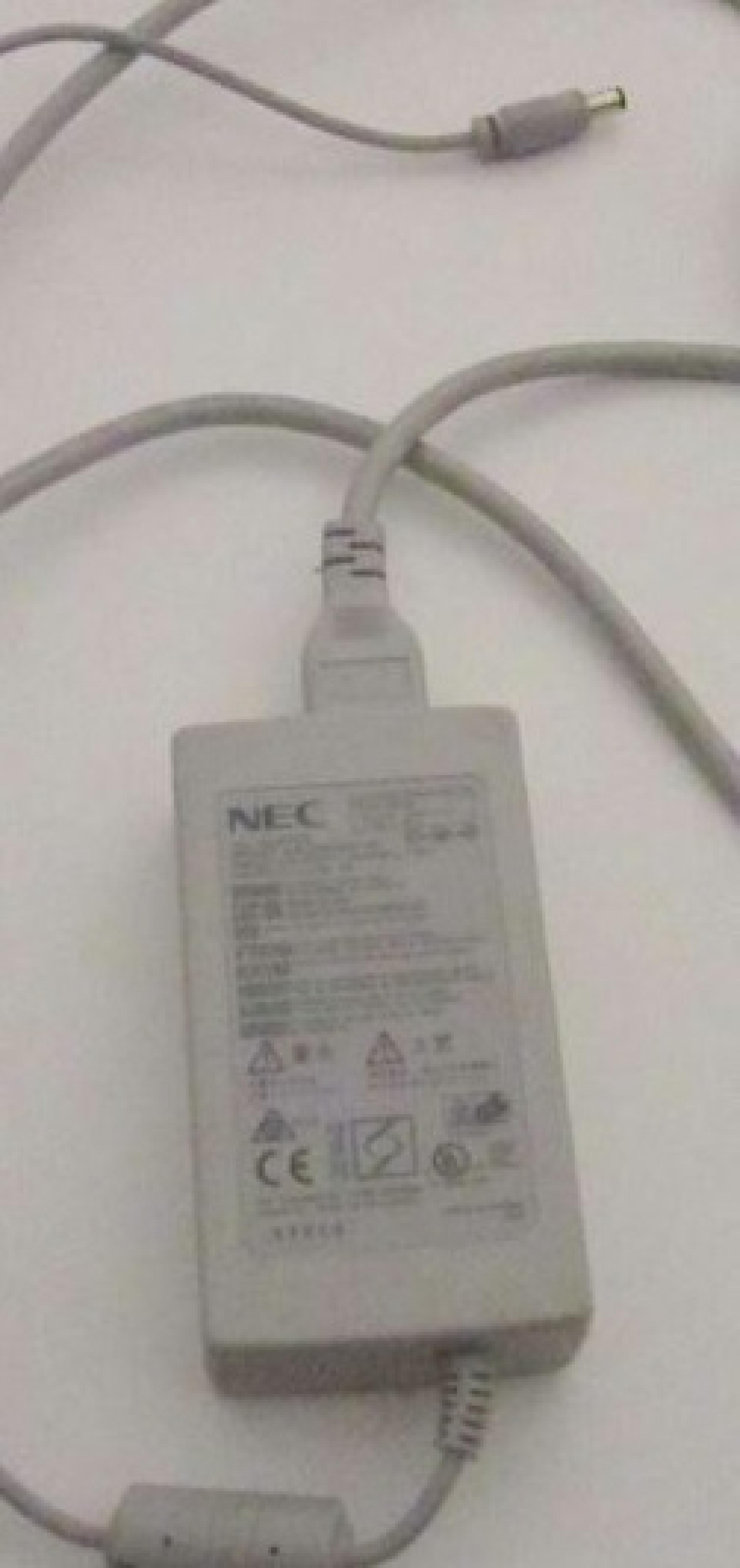 NEC UP06051120 AC ADAPTER 12VDC 4A WITH OD: 5.5MM ID: 2.0MM DESKTOP STYLE INSIDE POLE POSITIVE