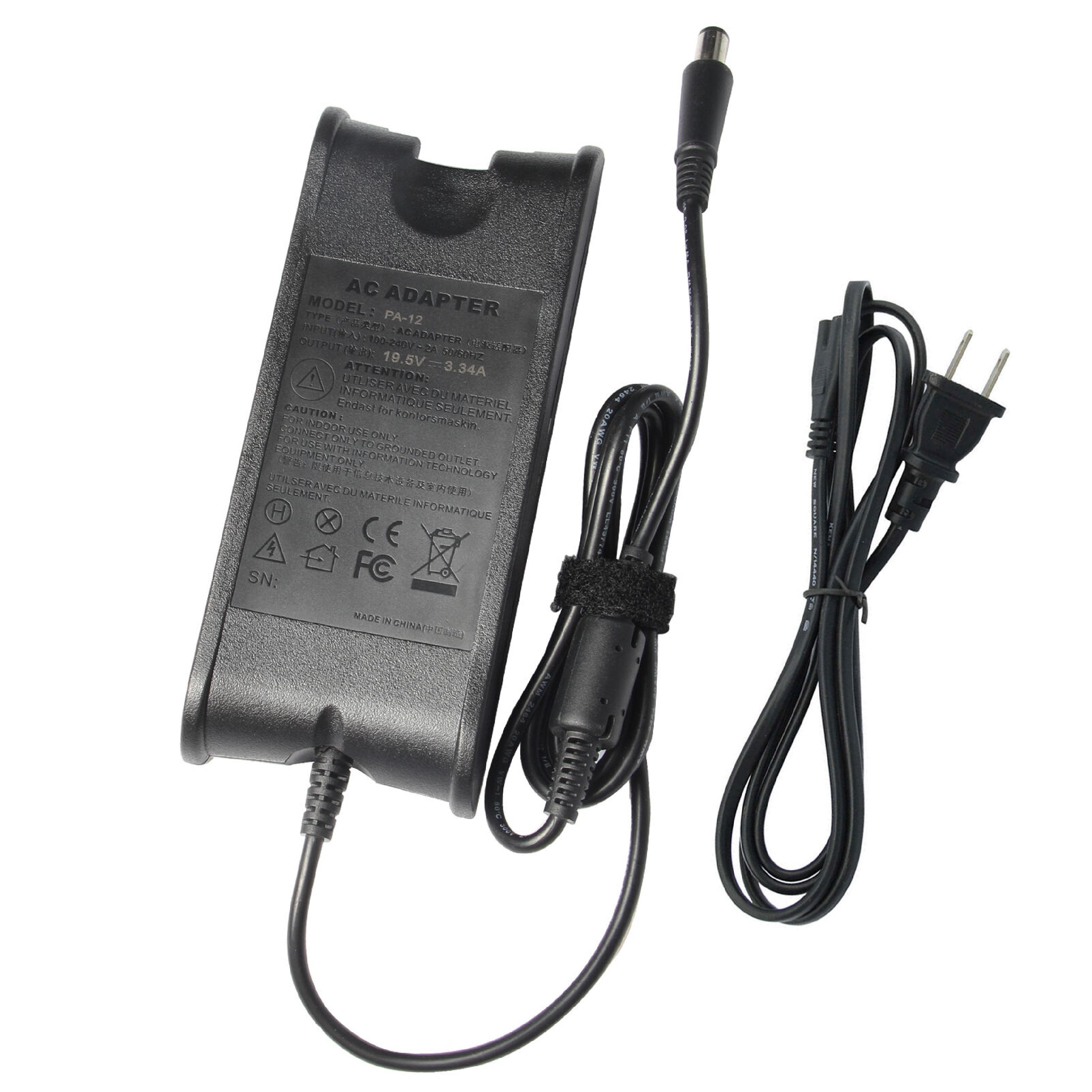 DELL HA65NS1-00 AC ADAPTER 19.5VDC 3.34A WITH OD: 7.35MM ID: 5.15MM DESKTOP STYLE INSIDE POLE POSITIVE PA-12 FAMILY