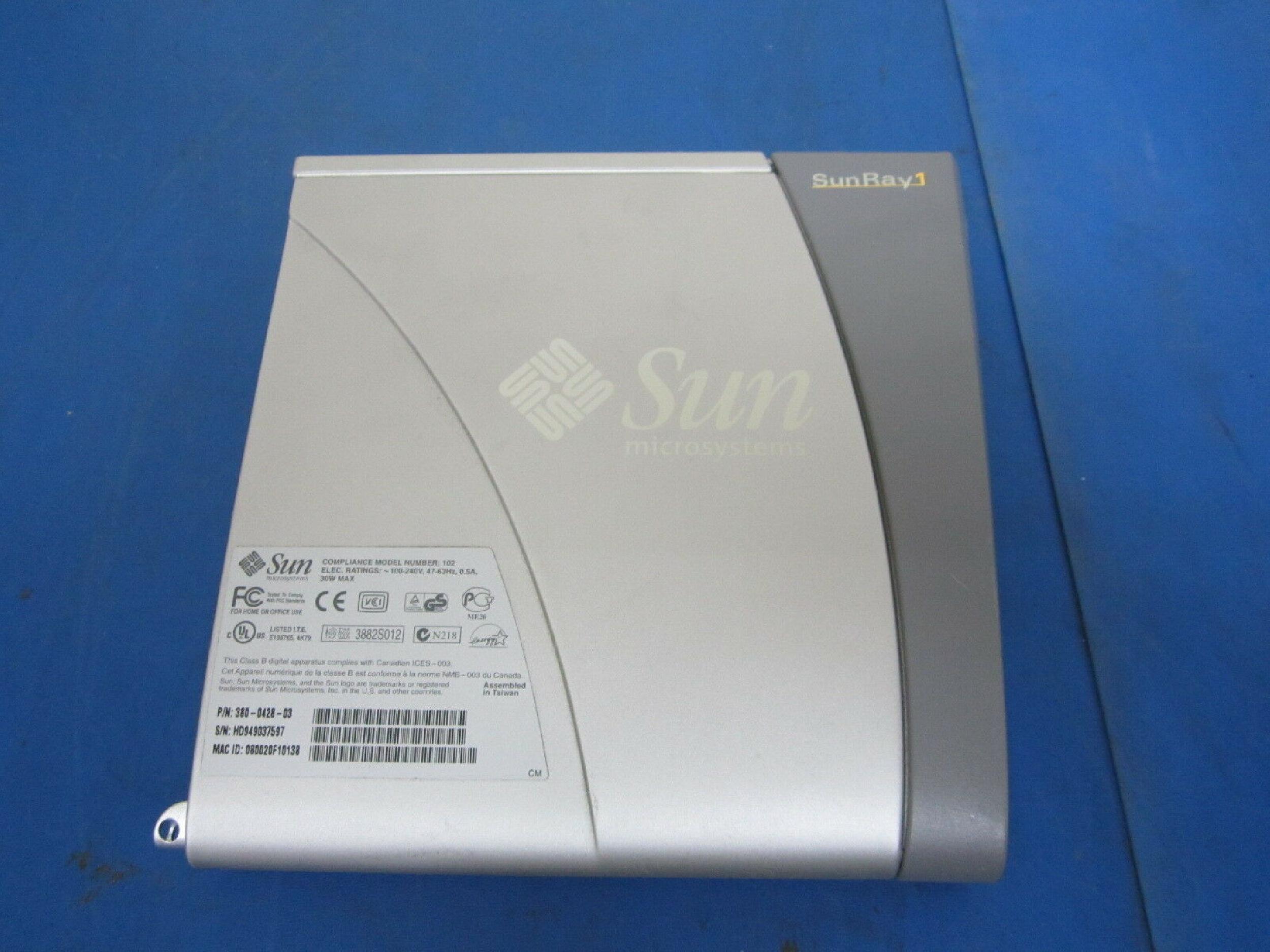 SUN MICROSYSTEMS 380-0428-03 SUNRAY 1 THIN CLIENT NETWORK TERMINAL