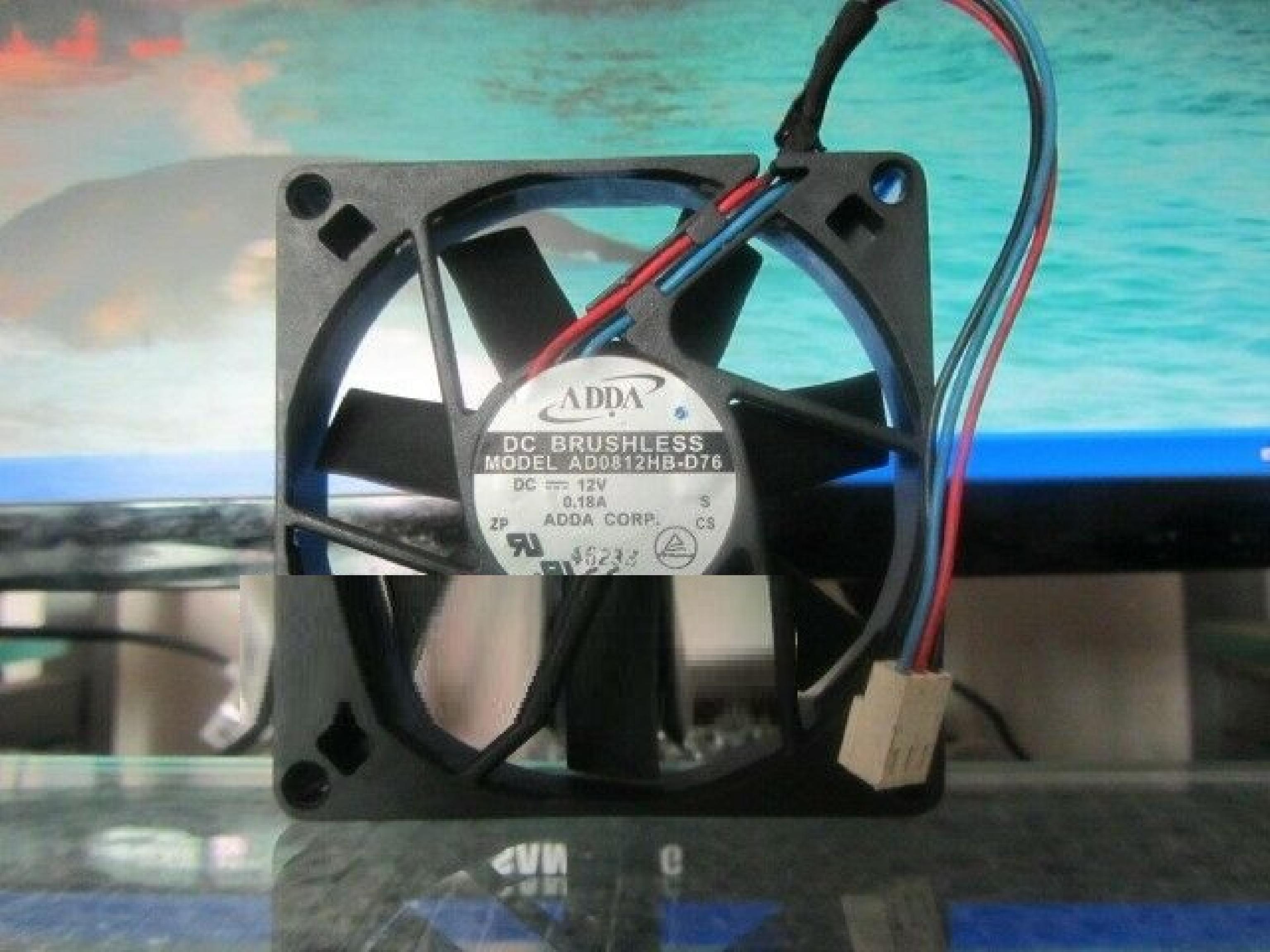 ADDA CORP. AD0812HB-D76 FAN 12V 0.18A THREE WIRE