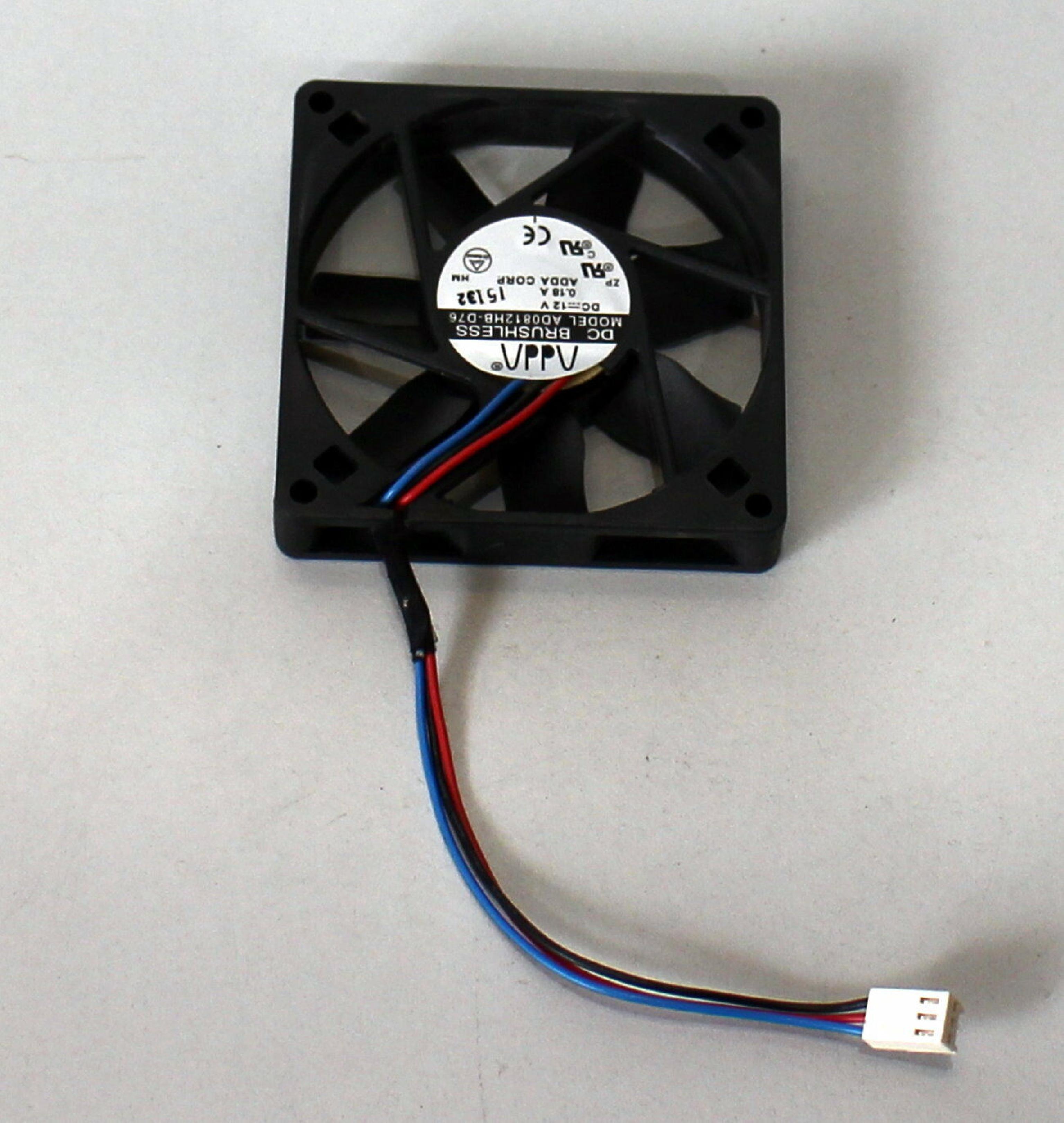 ADDA CORP. AD0812HB-D76 FAN 12V 0.18A THREE WIRE