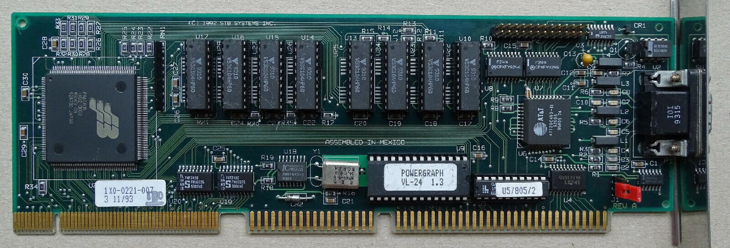 STB SYSTEMS INC VL-24 VLB VL BUS VESA LOCAL BUS VIDEO CARD