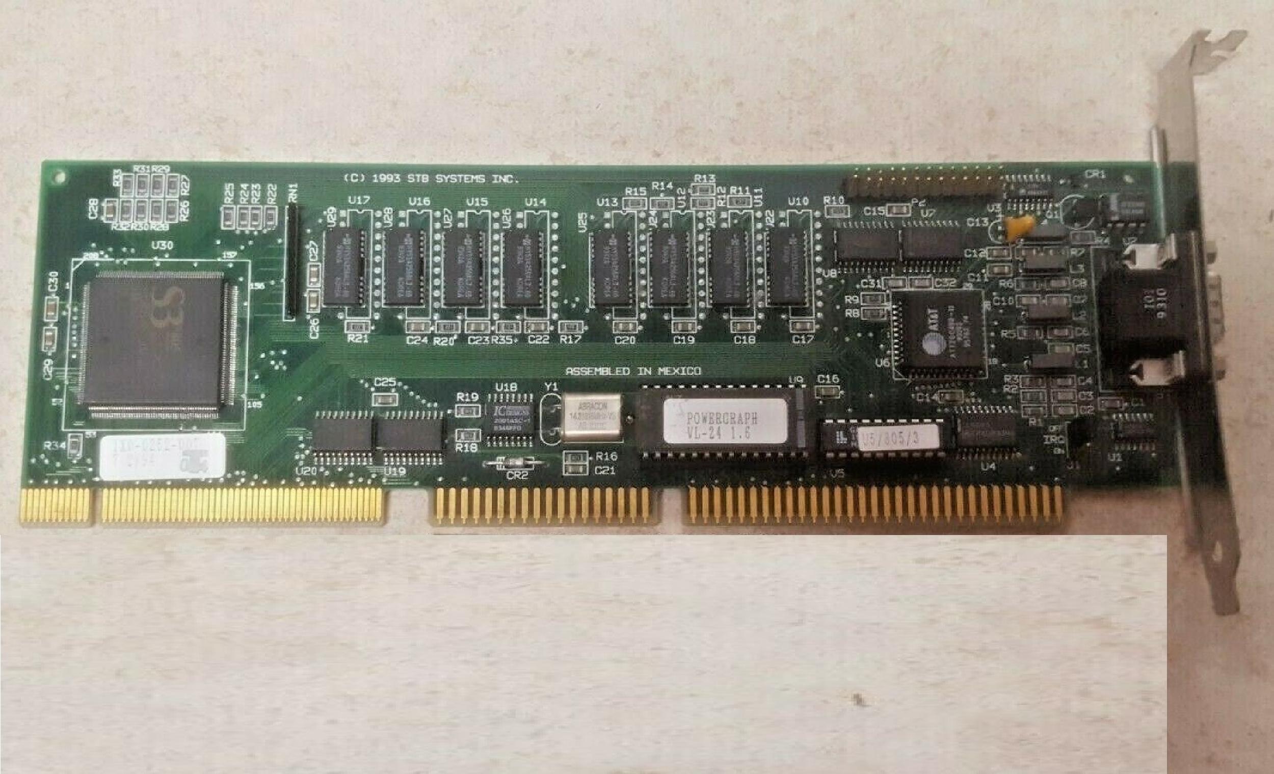 STB SYSTEMS INC VL-24 VLB VL BUS VESA LOCAL BUS VIDEO CARD