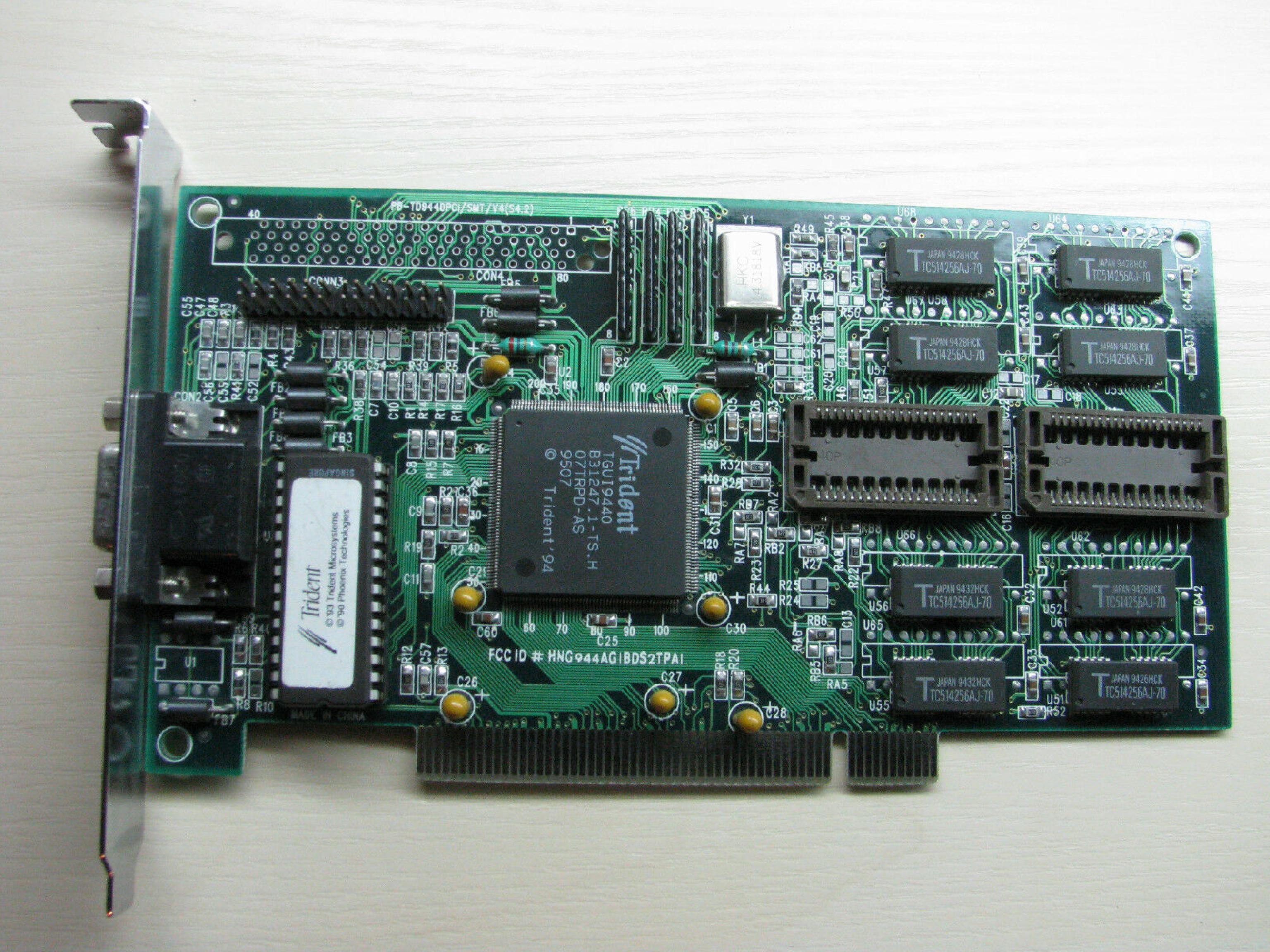 TRIDENT MICROSYSTEMS TGUI9440 VLB TRIDENT TGUI9440 VESA LOCAL BUS