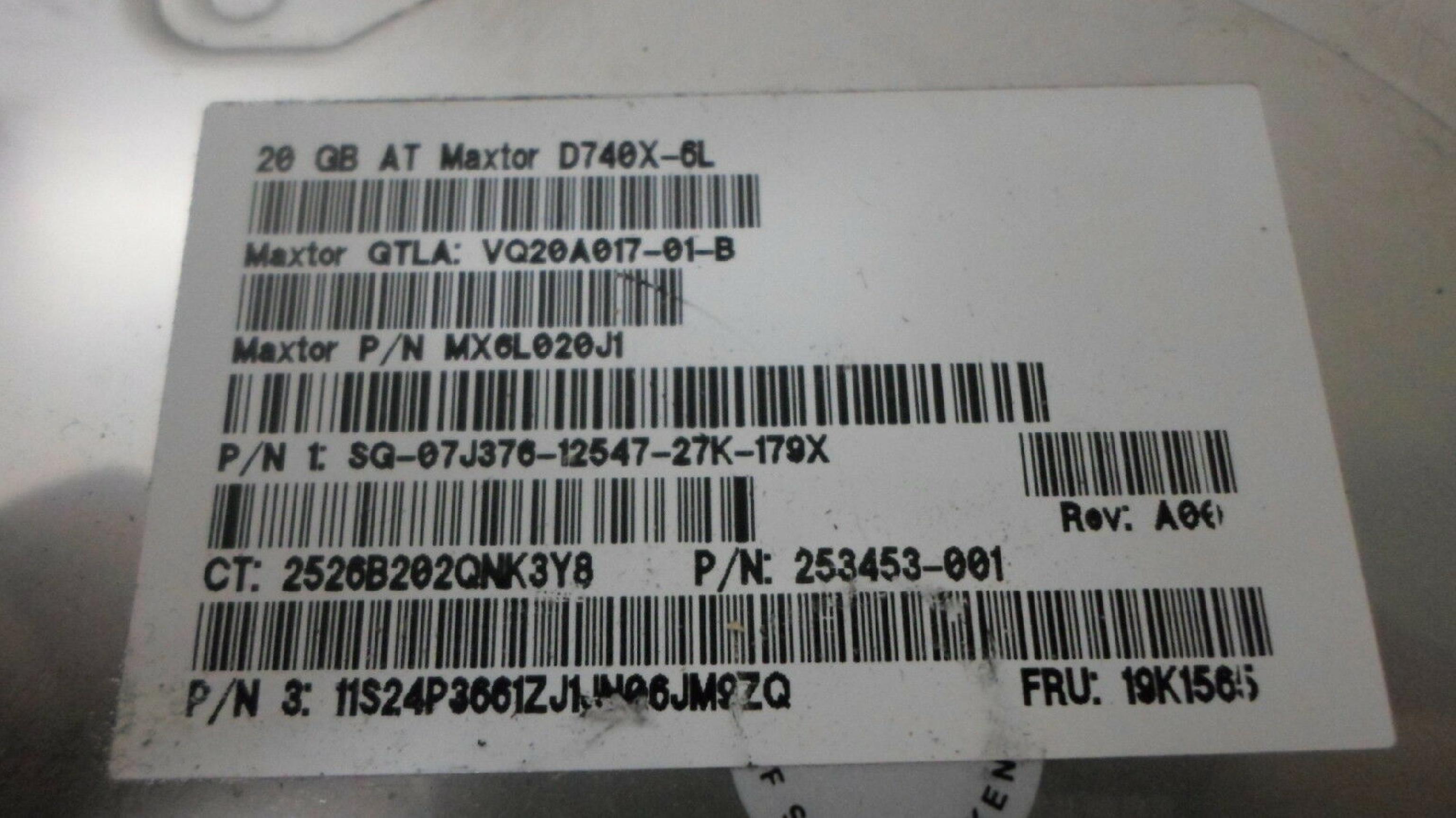 HITACHI / IBM / MAXTOR / COMPAQ / HEWLETT PACKARD / HP 19K1565 20.4GB IDE HD DATE 11 JUL2002 MLC H32657 20GB 3.5 INCH HARD DRIVE REV:A00 VQ20A011-01-B 04NOV2002 REV: A00 16MAY2002 N79 2001-05 22MAY2001 REV TESTED ONCE AND AGAIN BEFORE SHIPPED GTLA: