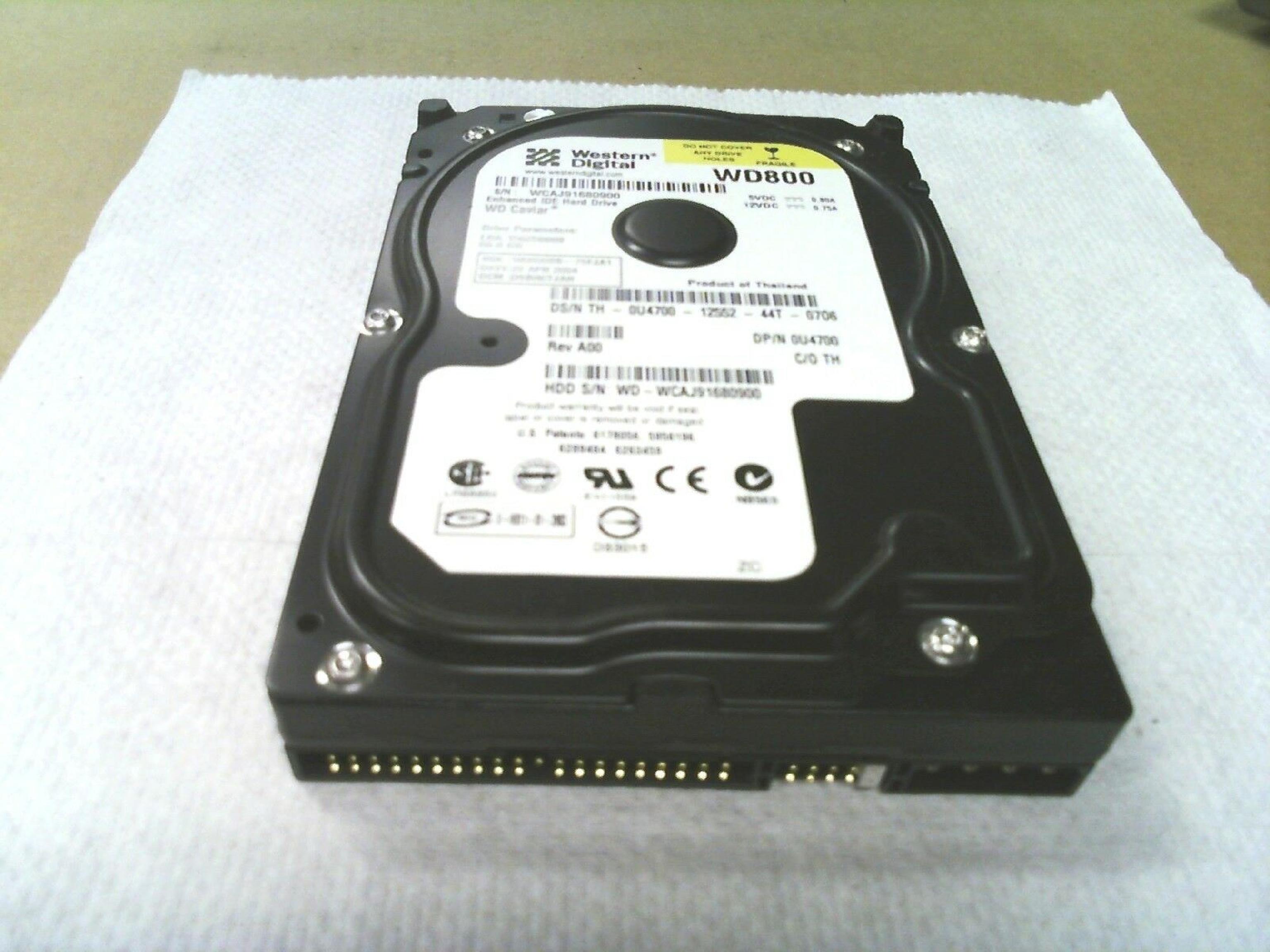 WESTERN DIGITAL / WD WD800BB-75FJA1 80GB IDE HD DATE 26 SEP 2004 DCM HSBHCTJCH CAVIAR