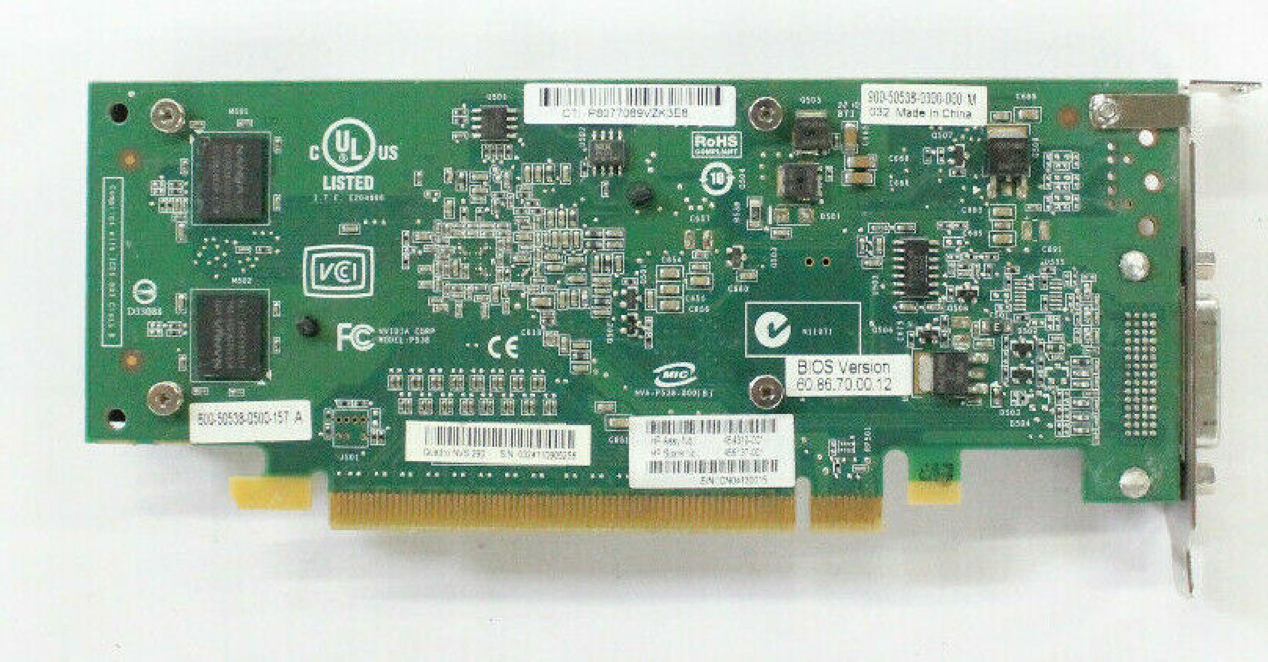 NVIDIA 456137-001 1GB QUADRO NVS 290 PCI-E VIDEO CARD GDDR2 WITH DMS-59 OUTPUT