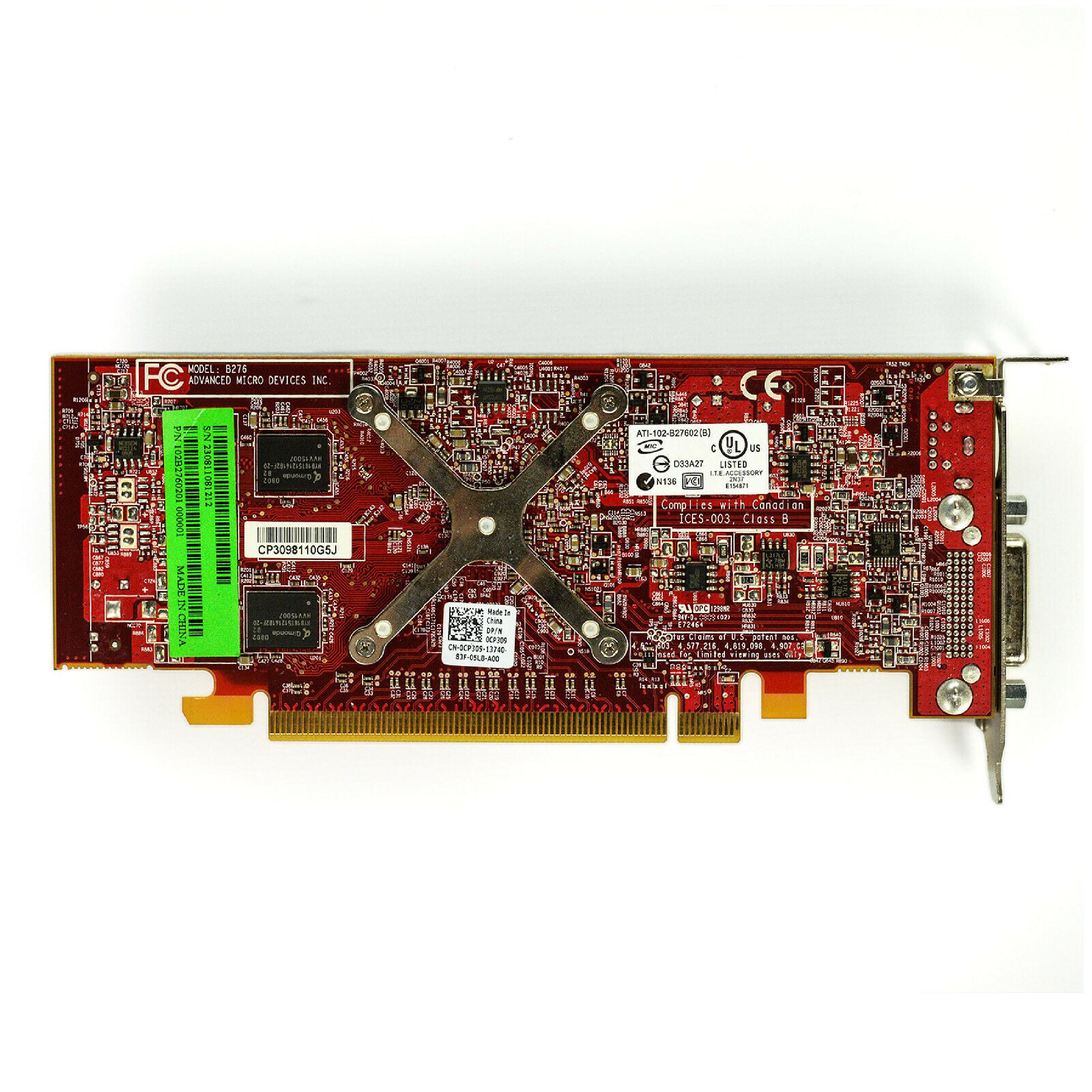 ATI ATI-102-B27602 256MB PCI-E VIDEO CARD X2400 HD2400 WITH DMS-59 OUTPUT RADEON PRO AND SVIDEO OUTPUTS