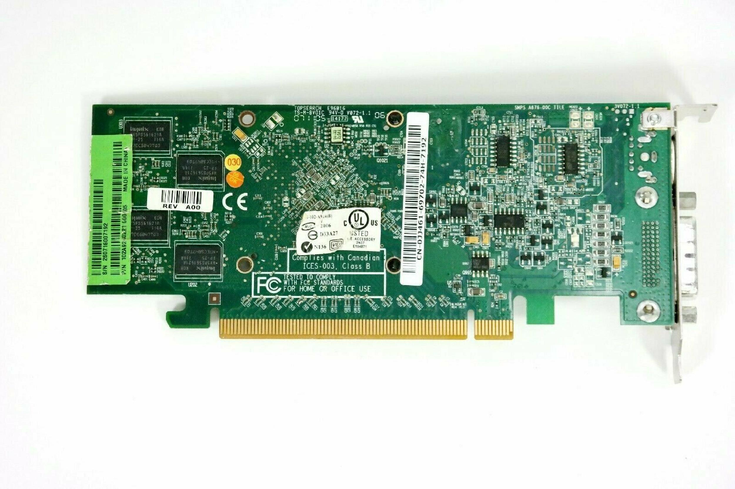 ATI 109-A92431-20 256MB PCI-E VIDEO CARD WITH DVI AND SVIDEO OUTPUTS RADEON X1300 DMS-59 OUTPUT PRO CARDS