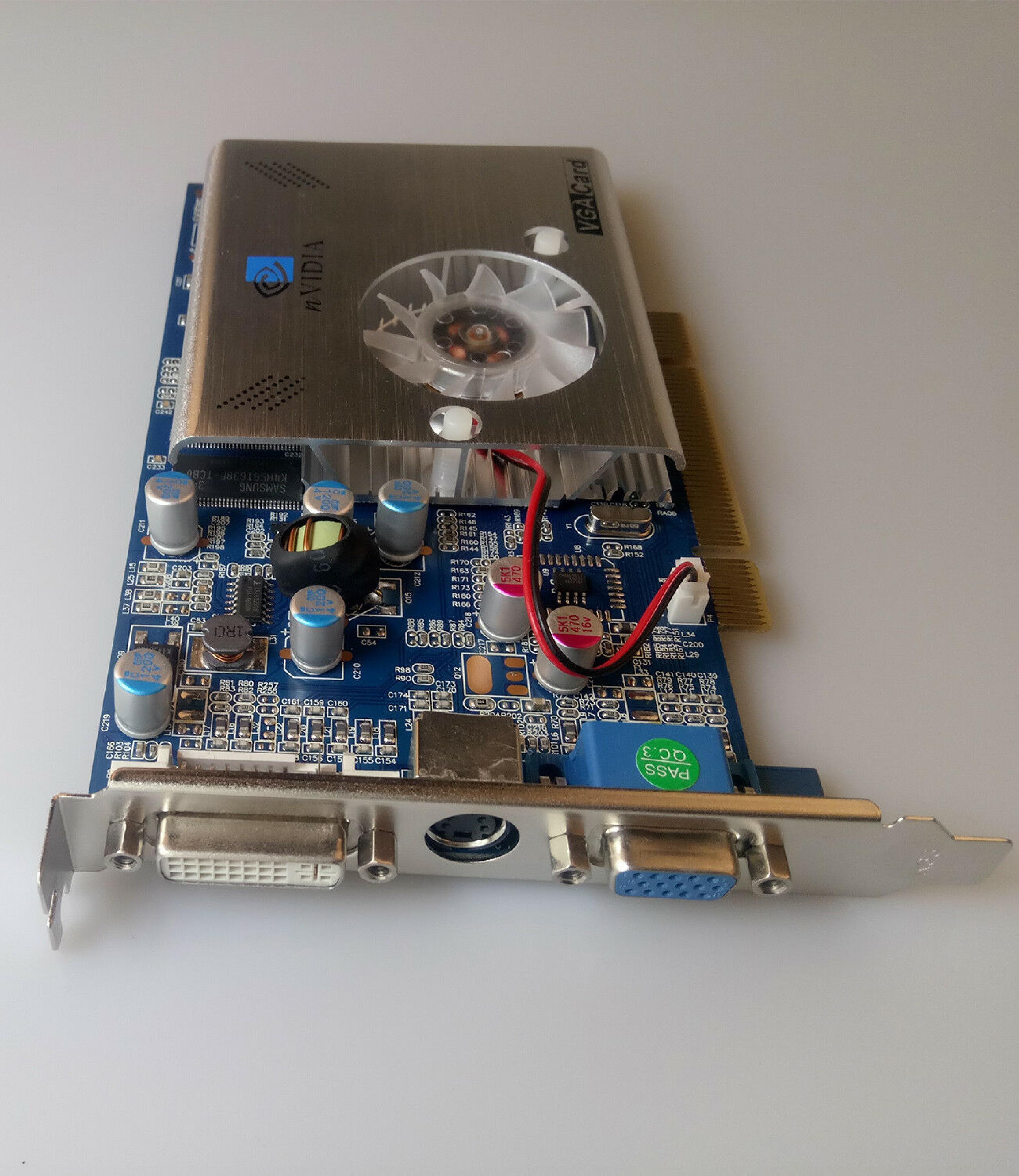 NVIDIA FX5500 256MB PCI VIDEO CARD WITH DVI VGA AND SVIDEO OUTPUTS 3D DESKTOP S-VIDEO OUT 256 MB CVI