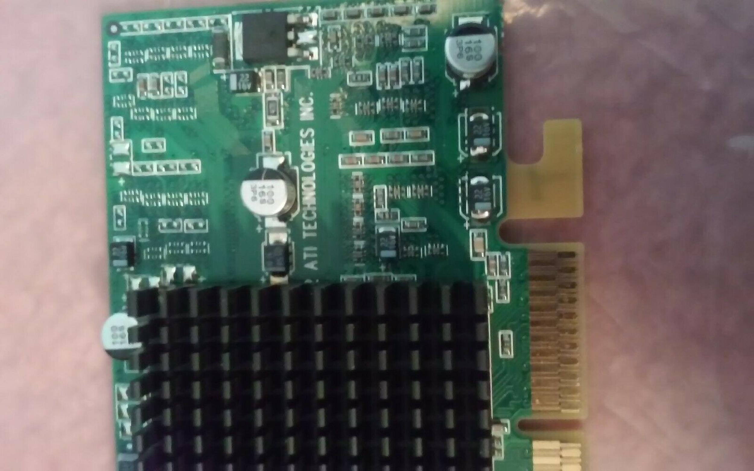 ATI 06T974 32MB AGP VIDEO CARD RADEON 7500 WITH VGA AND SVIDEO OUTPUTS