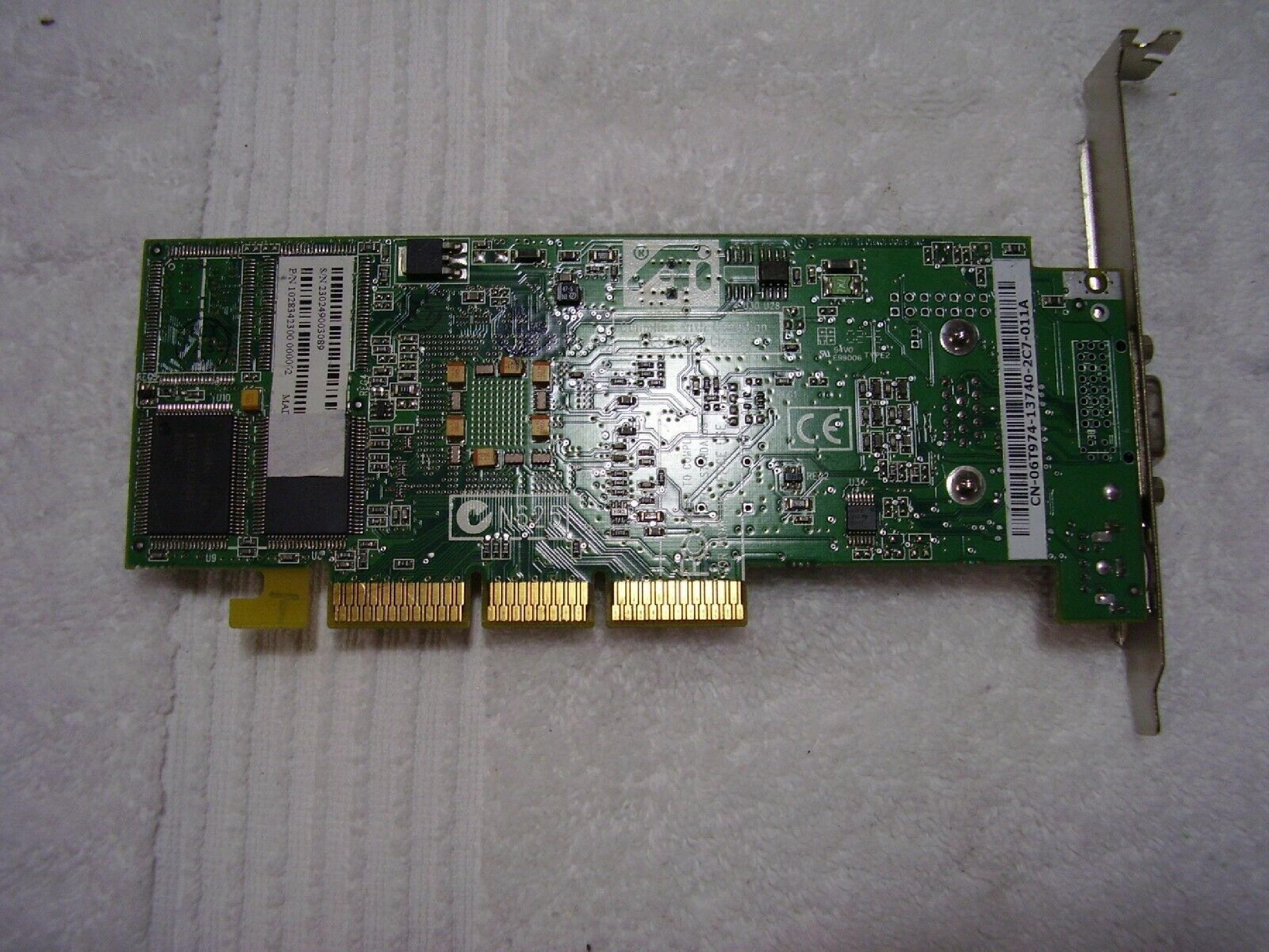 ATI 06T974 32MB AGP VIDEO CARD RADEON 7500 WITH VGA AND SVIDEO OUTPUTS