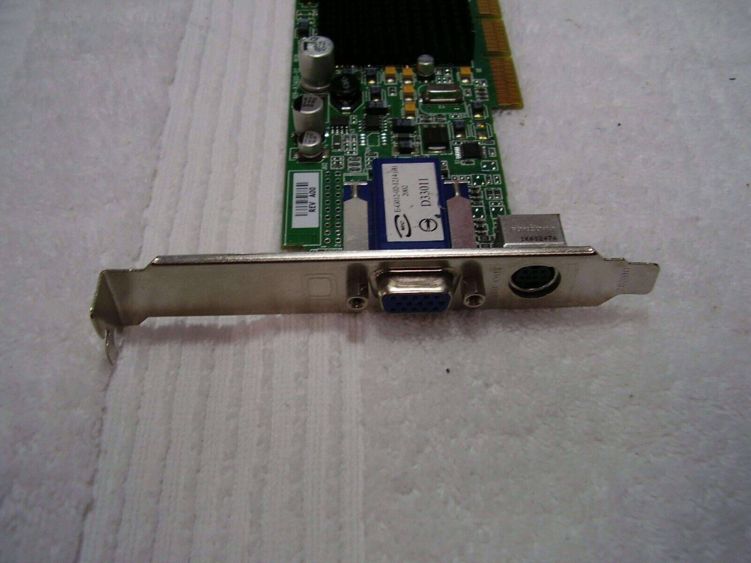 ATI 06T974 32MB AGP VIDEO CARD RADEON 7500 WITH VGA AND SVIDEO OUTPUTS