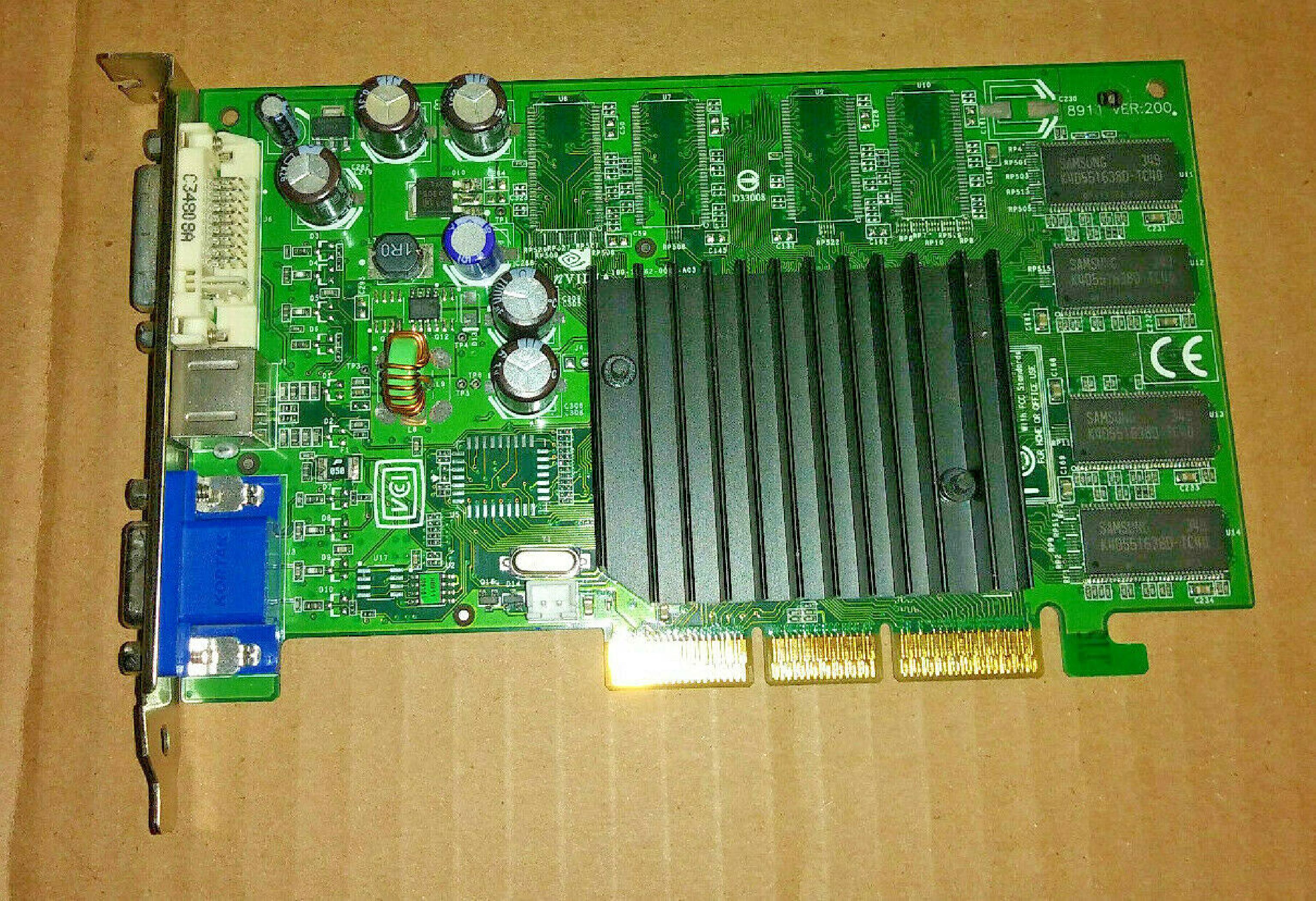 NVIDIA 180-10162-0000-A03 128MB AGP VIDEO CARD WITH DVI VGA AND SVIDEO OUTPUTS 256 MB PCI 3D CVI S-VIDEO