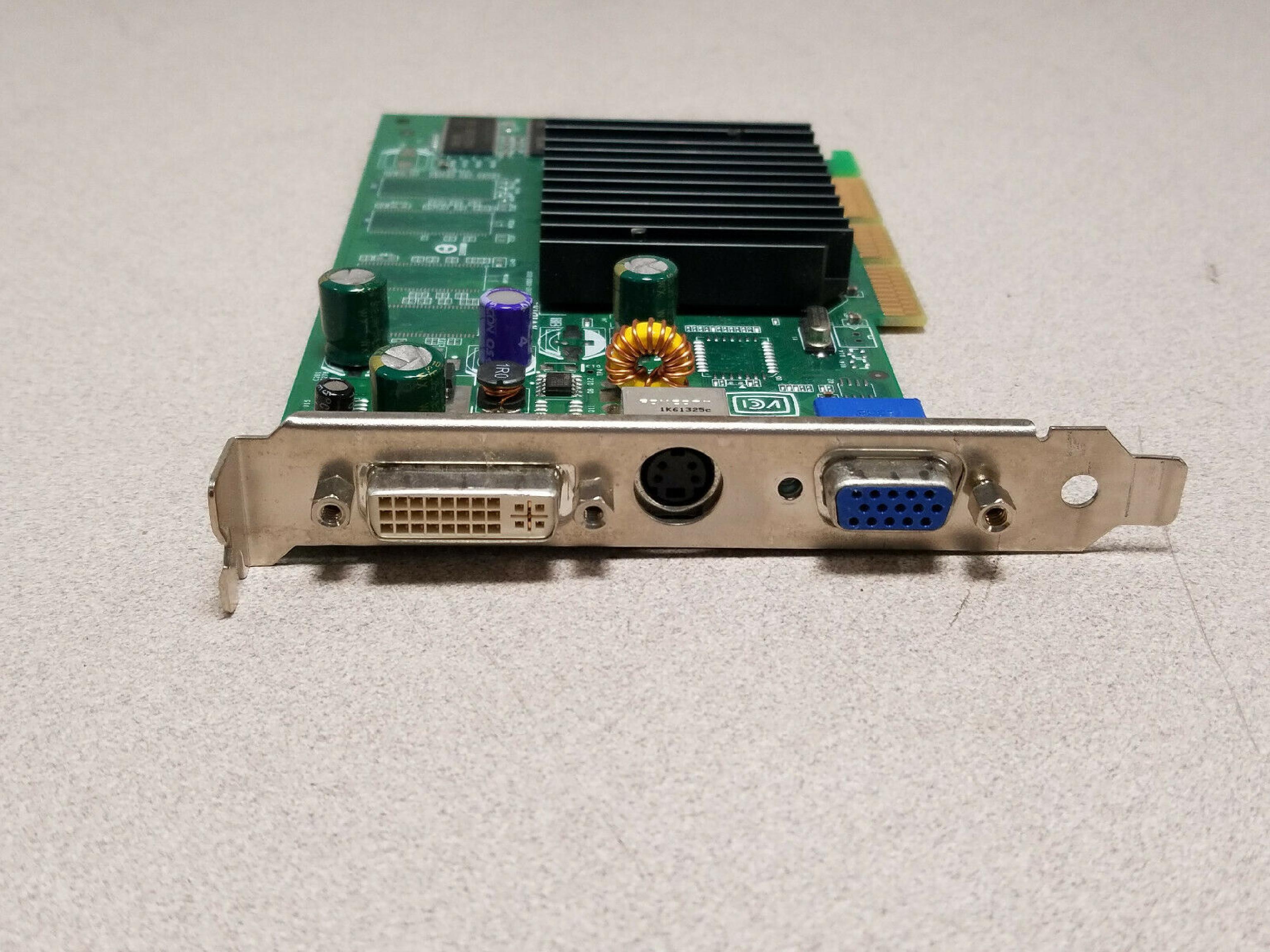 NVIDIA 08Y485 64MB AGP VIDEO CARD WITH DVI VGA AND SVIDEO OUTPUTS