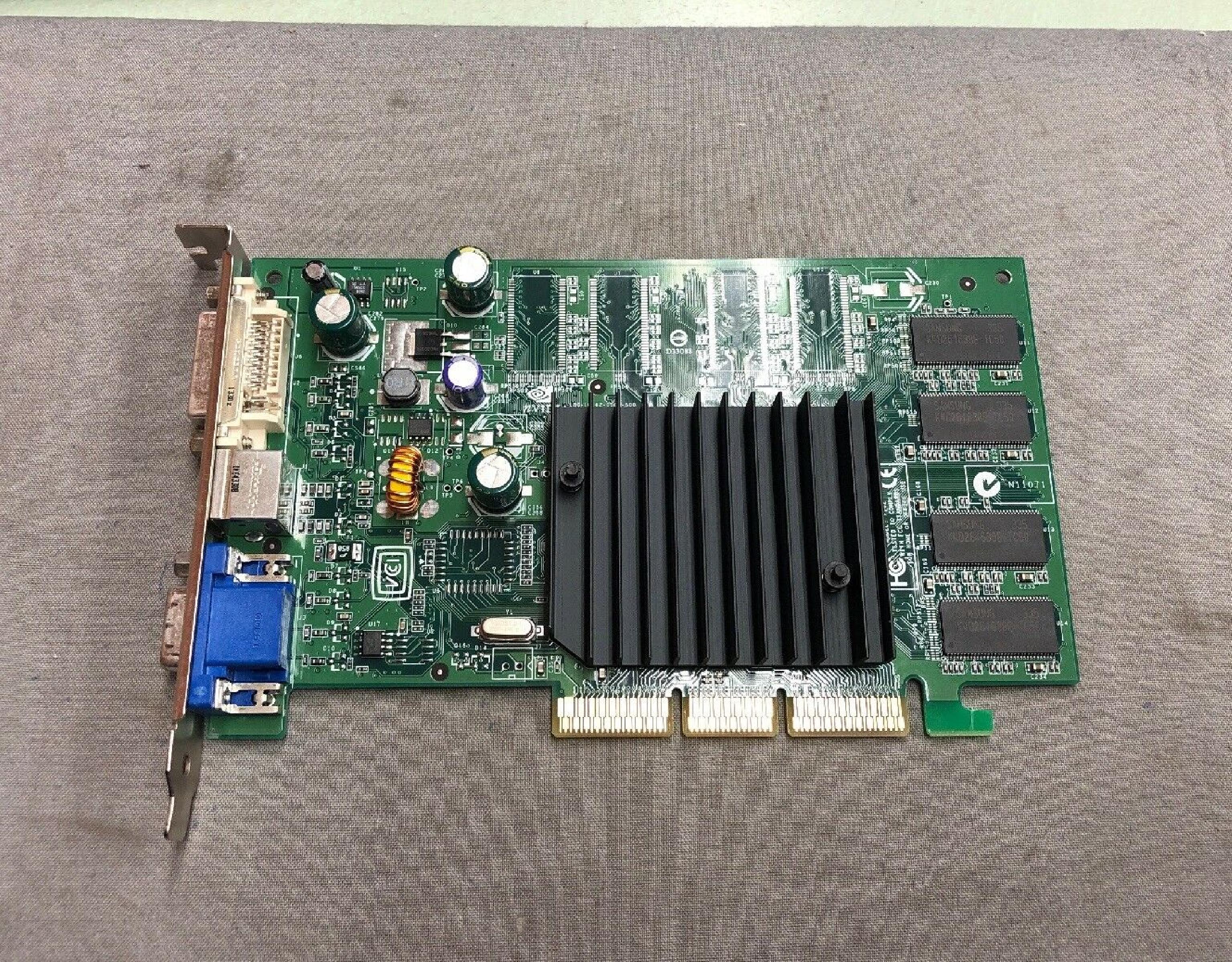 NVIDIA 08Y485 64MB AGP VIDEO CARD WITH DVI VGA AND SVIDEO OUTPUTS