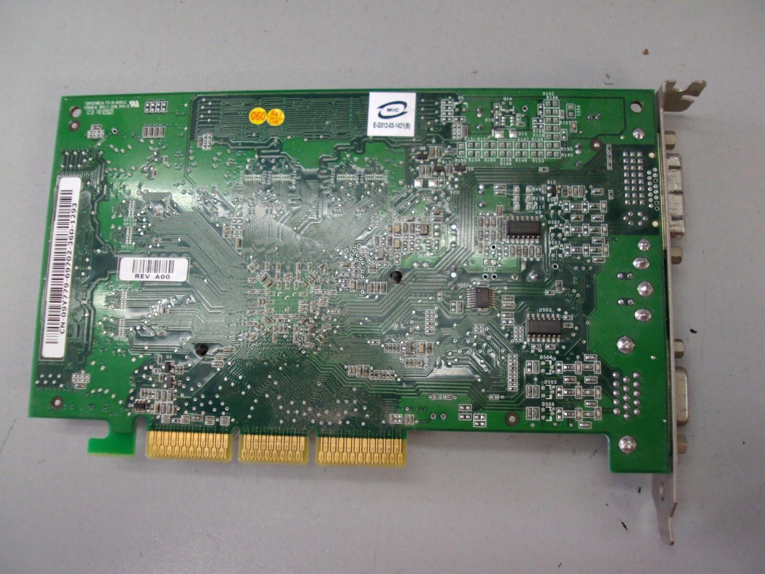 NVIDIA 8911 128MB AGP VIDEO CARD WITH DVI VGA AND SVIDEO OUTPUTS