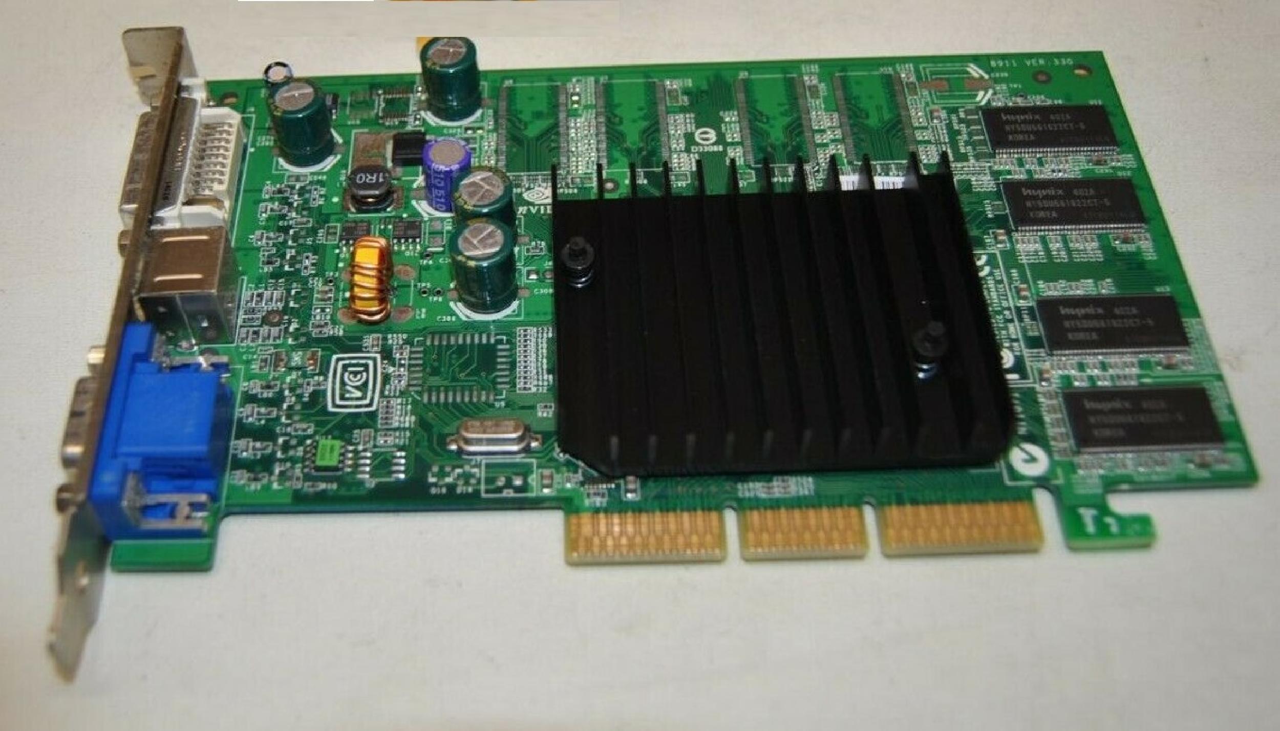 NVIDIA 8911 128MB AGP VIDEO CARD WITH DVI VGA AND SVIDEO OUTPUTS