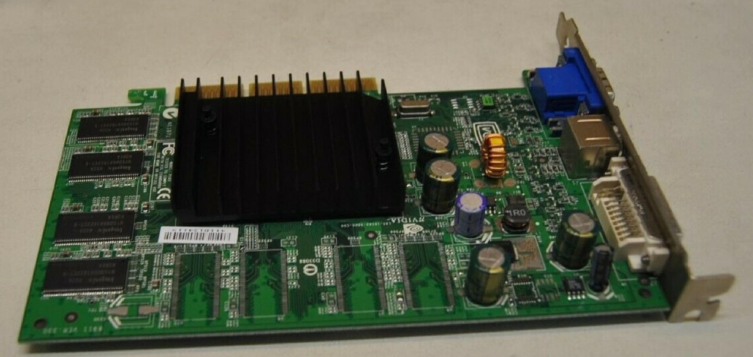 NVIDIA 8911 128MB AGP VIDEO CARD WITH DVI VGA AND SVIDEO OUTPUTS