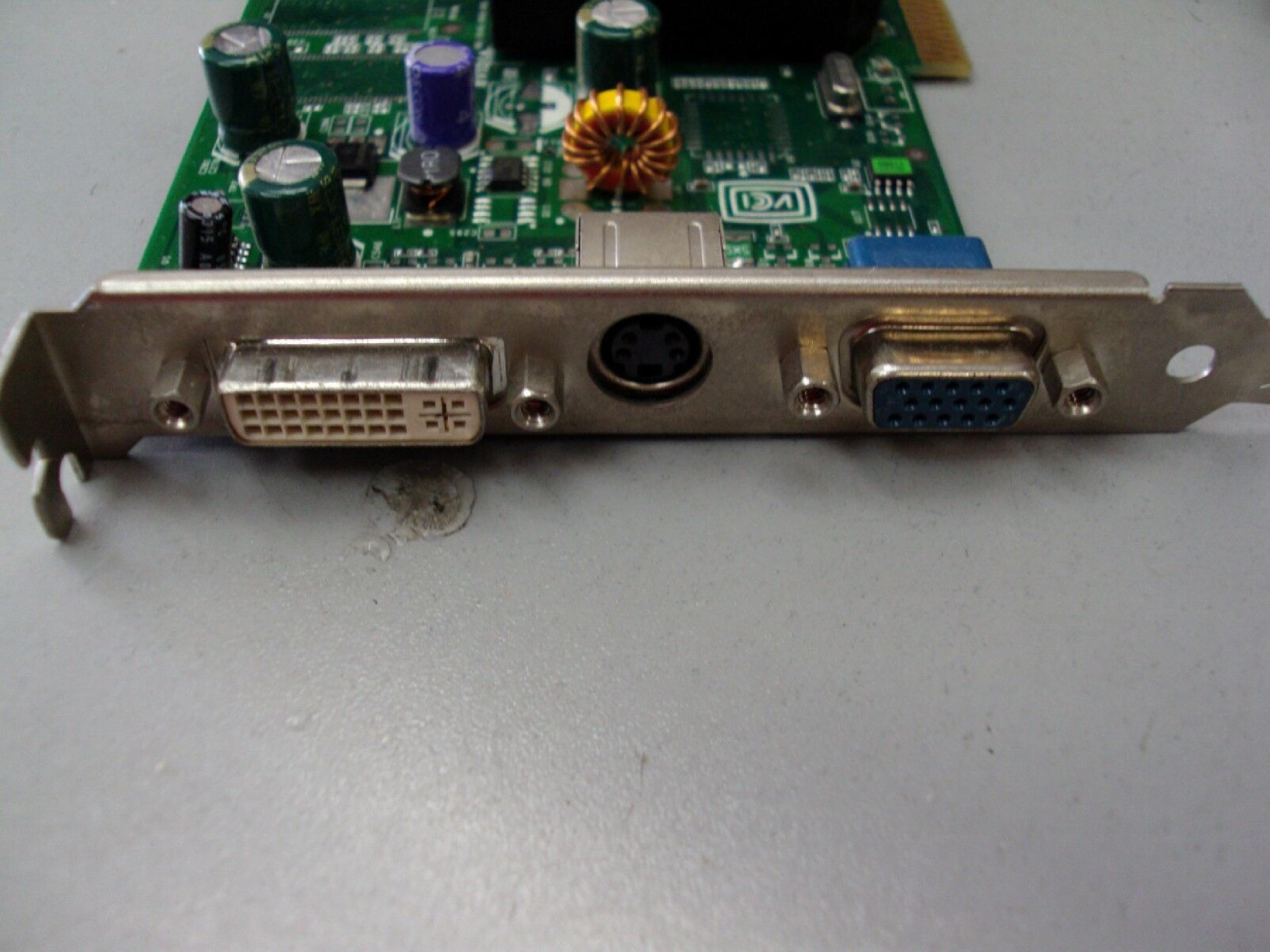 NVIDIA 8911 128MB AGP VIDEO CARD WITH DVI VGA AND SVIDEO OUTPUTS